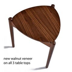 Hans Olsen per Bramin Tavolini reversibili danesi in teak e noce