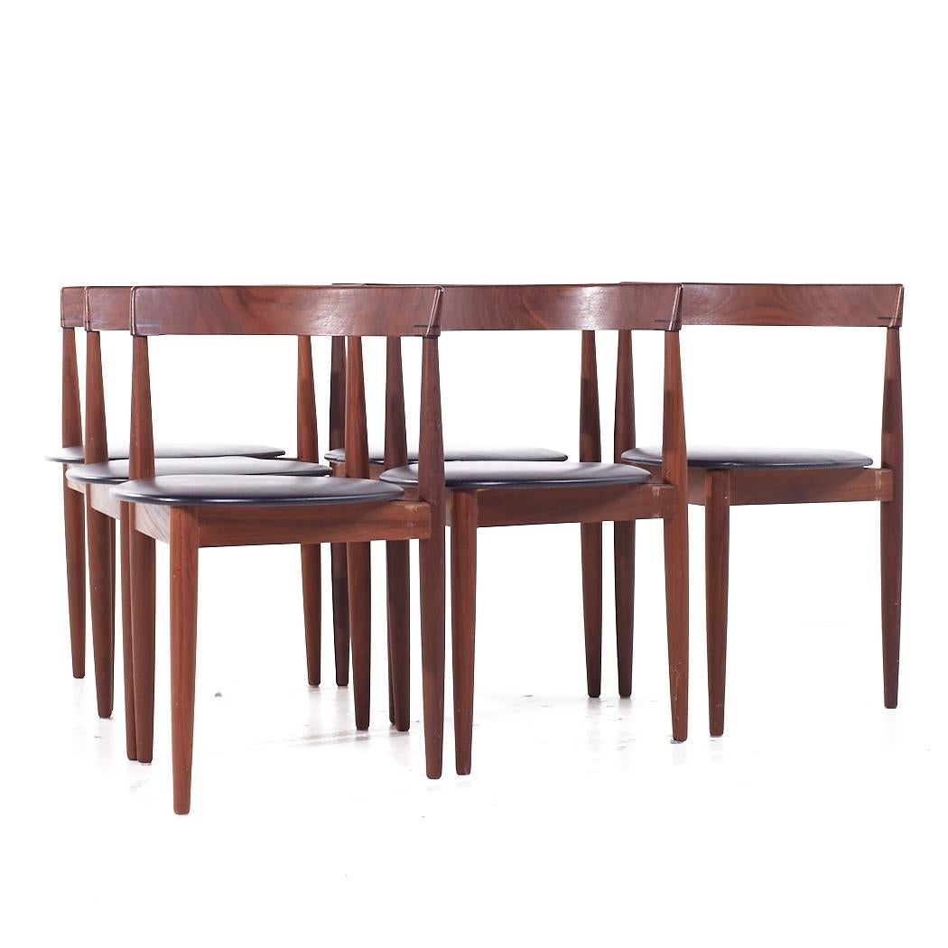 Mid-Century moderno Hans Olsen per Frem Røjle - Set di 6 sedie da pranzo in teak danesi del metà secolo in vendita