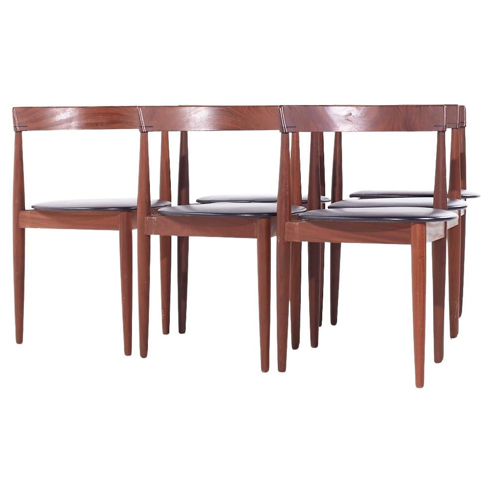 Hans Olsen pour Frem Røjle Chaises de salle à manger danoises du milieu du siècle en teck - Lot de 6