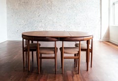Hans Olsen for Frem Rojle Mid Century Teak extendable Dining Table