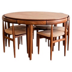 Hans Olsen for Frem Rojle Mid Century Teak extendable Dining Table