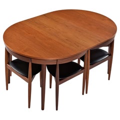 Hans Olsen for Frem Rojle Roundette Butterfly Leaf Dining Table and '6' Chairs