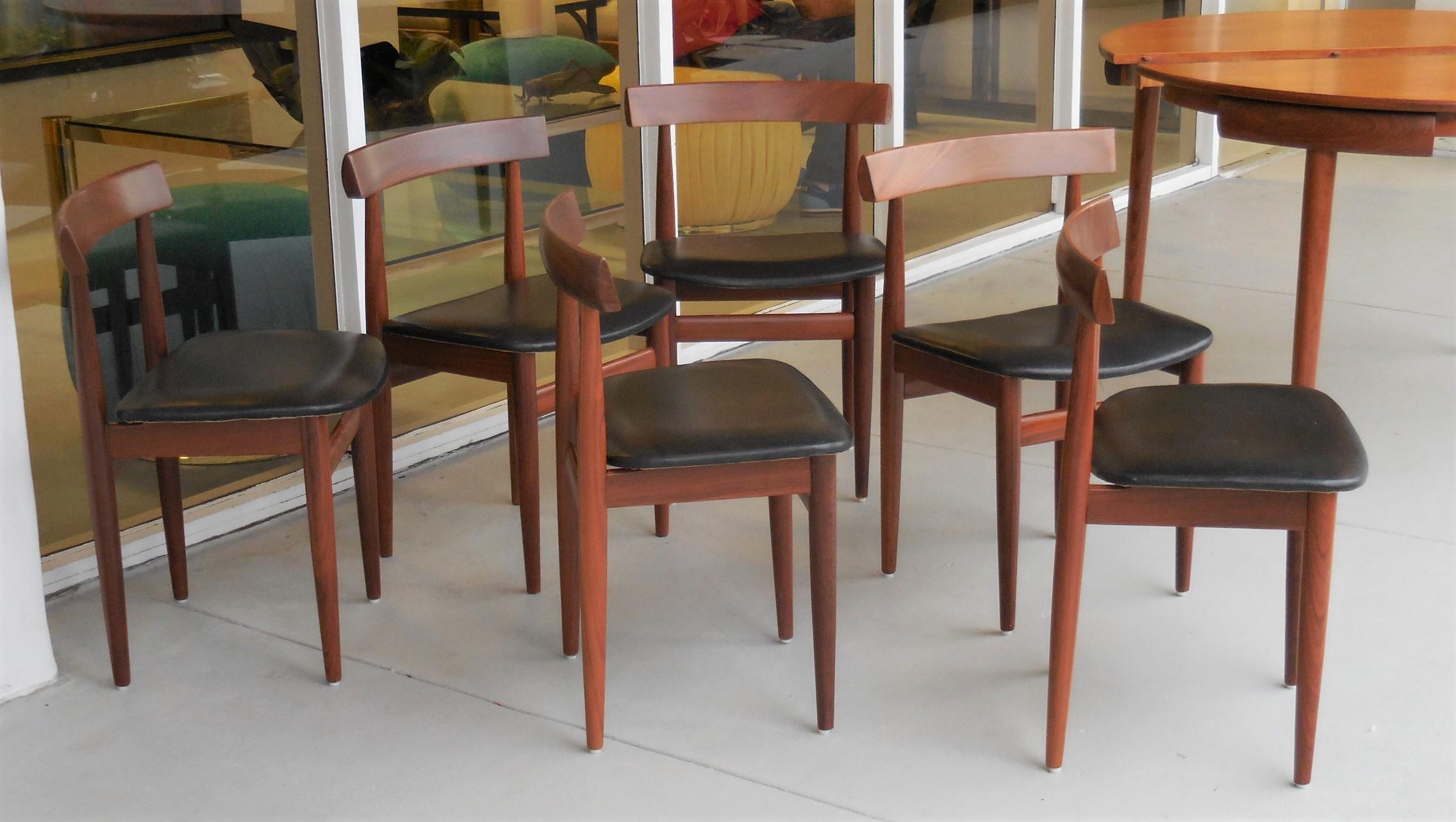 Hans Olsen for Frem Rojle Teak Danish Modern Dining Table and 6 Chairs 4