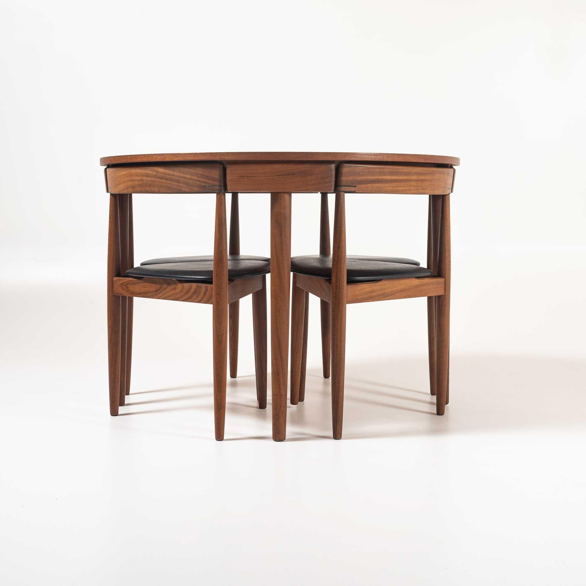 Hans Olsen for Frem Rojle Three Leg Chair Dining Set 3