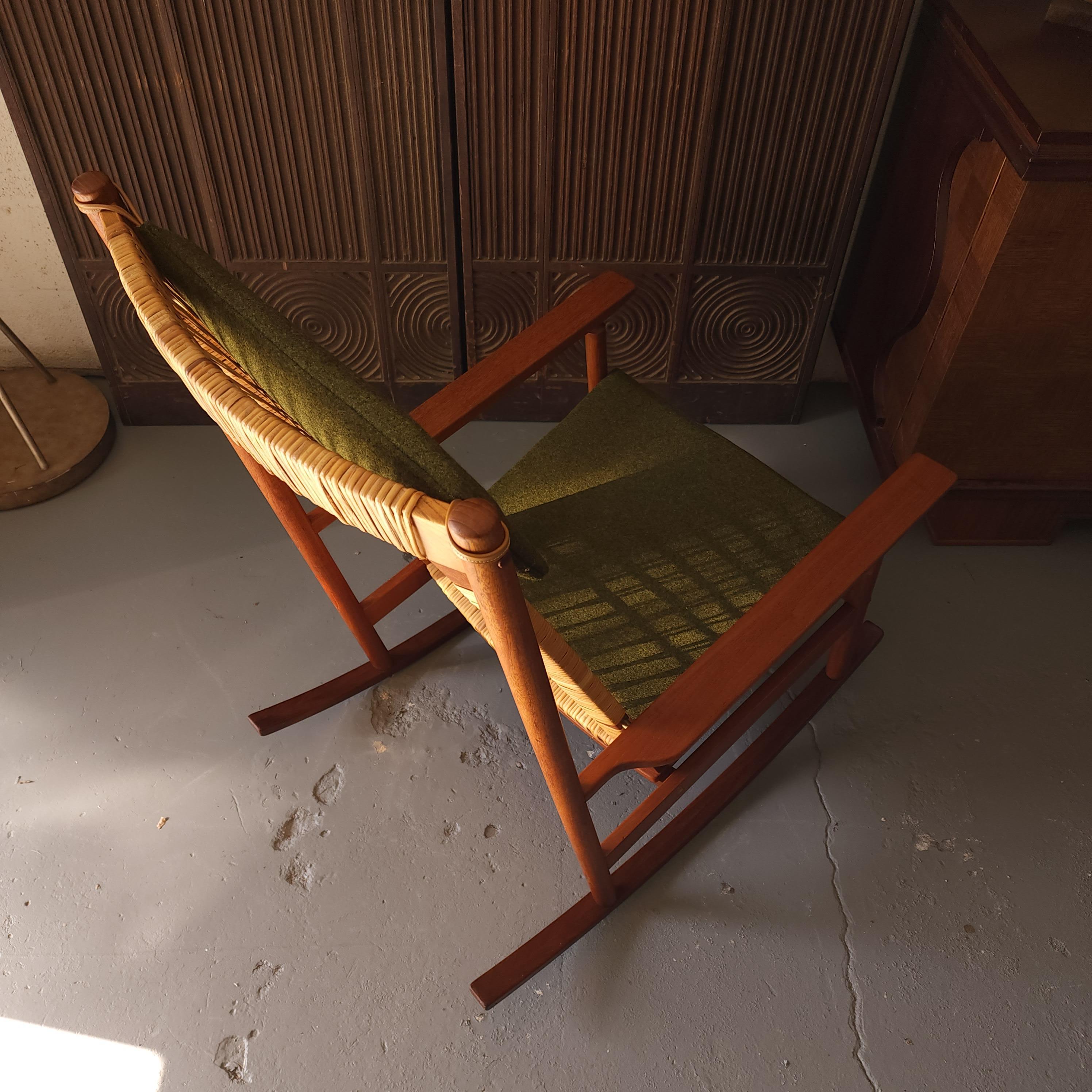 Mid-Century Modern Chaise à bascule 532-a de Hans Olsen pour Juul Kristensen en vente