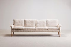 Hans Olsen Four-Seat Sofa for CS-Mobler. 1960. New Bouclé Fabric upholstery.