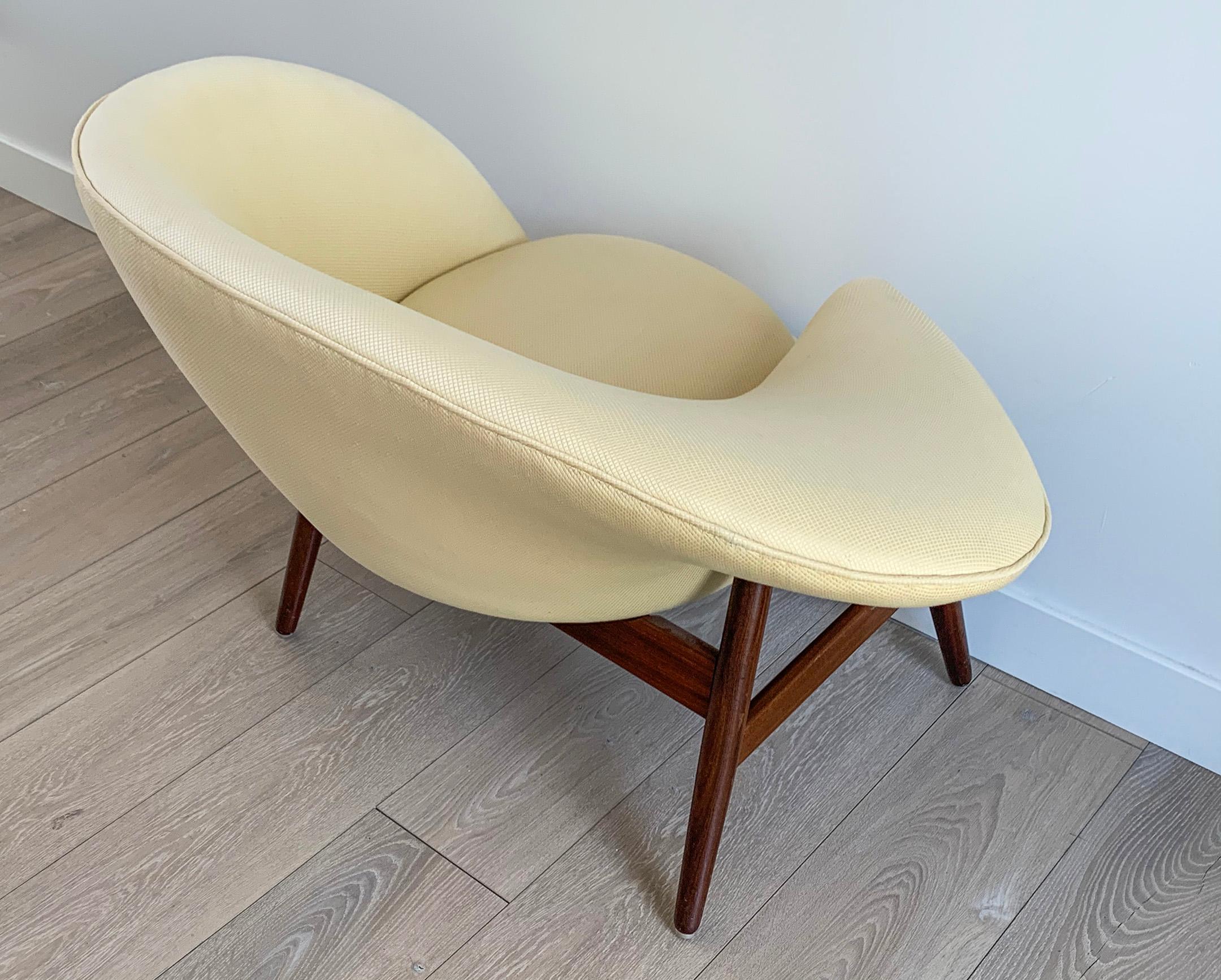 Teak Hans Olsen Fried Egg Chair, Denmark, 1950s