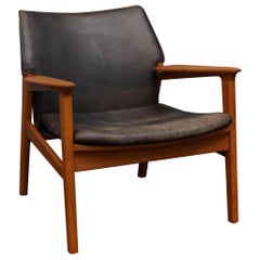 Hans Olsen Leather Lounge Chair