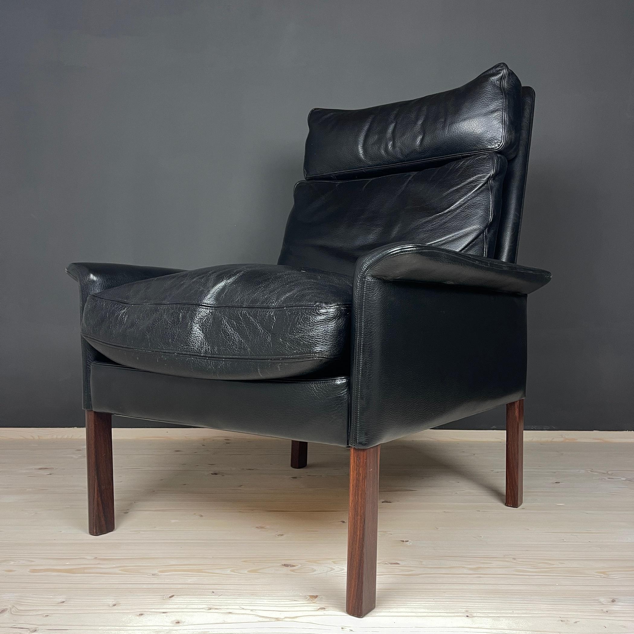 Mid-Century Modern Hans Olsen Lounge Chair and Ottoman Mod. 500 for Vatne Møbler Denmark 1960s