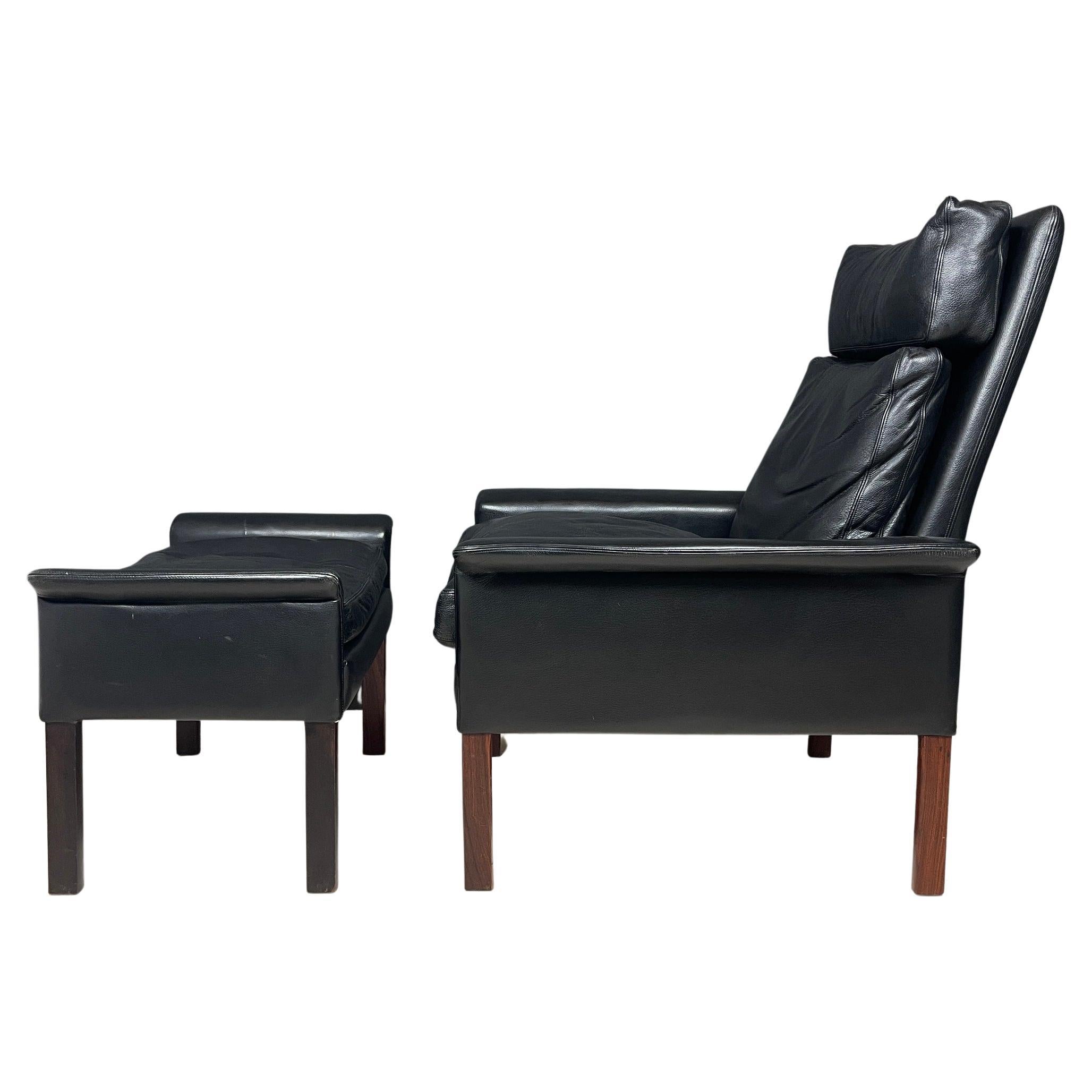 Hans Olsen Lounge Chair and Ottoman Mod. 500 for Vatne Møbler Denmark 1960s
