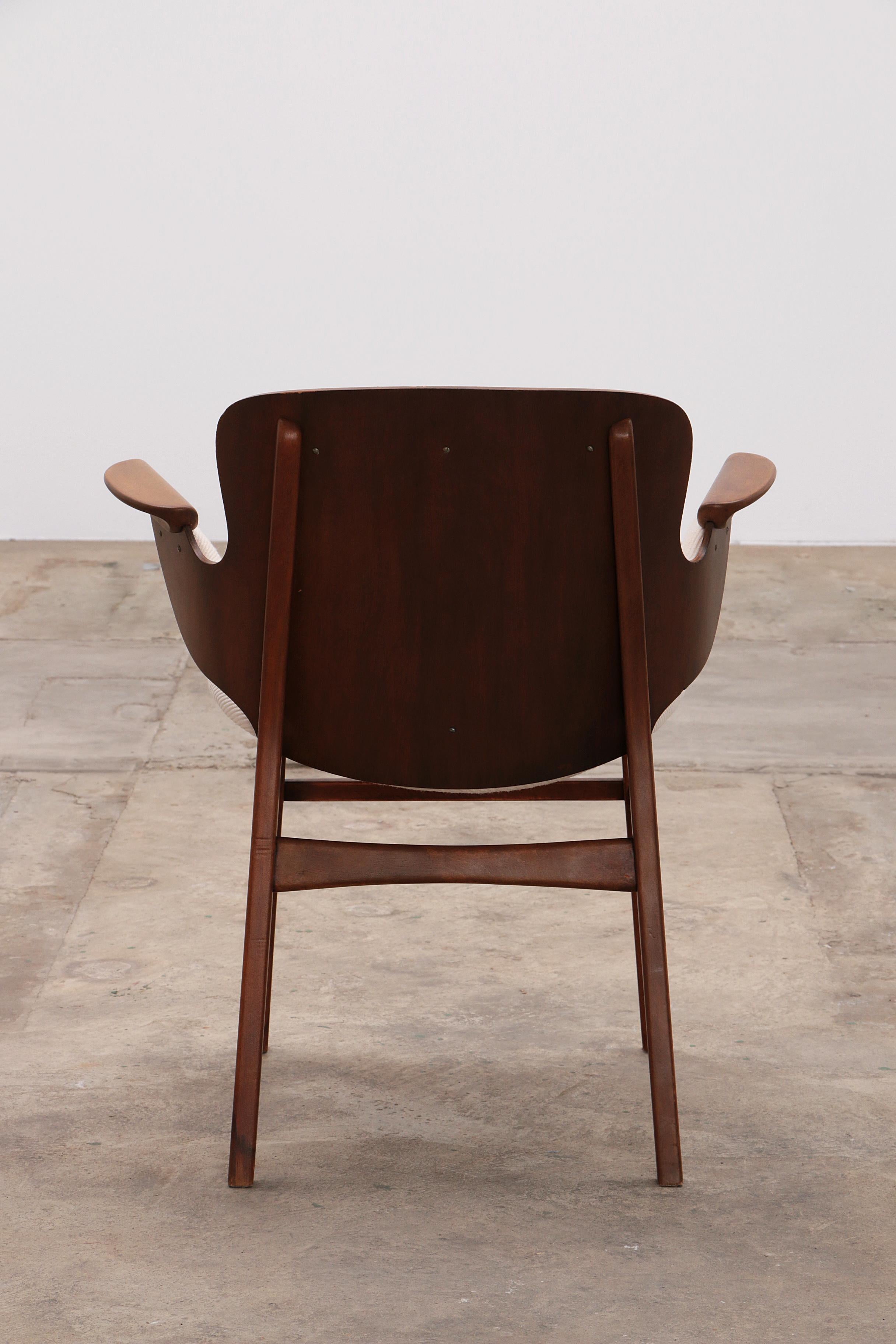 Mid-20th Century Hans Olsen Lounge chair Model 107 for Bramin Mobler, Denmark, 1950s For Sale