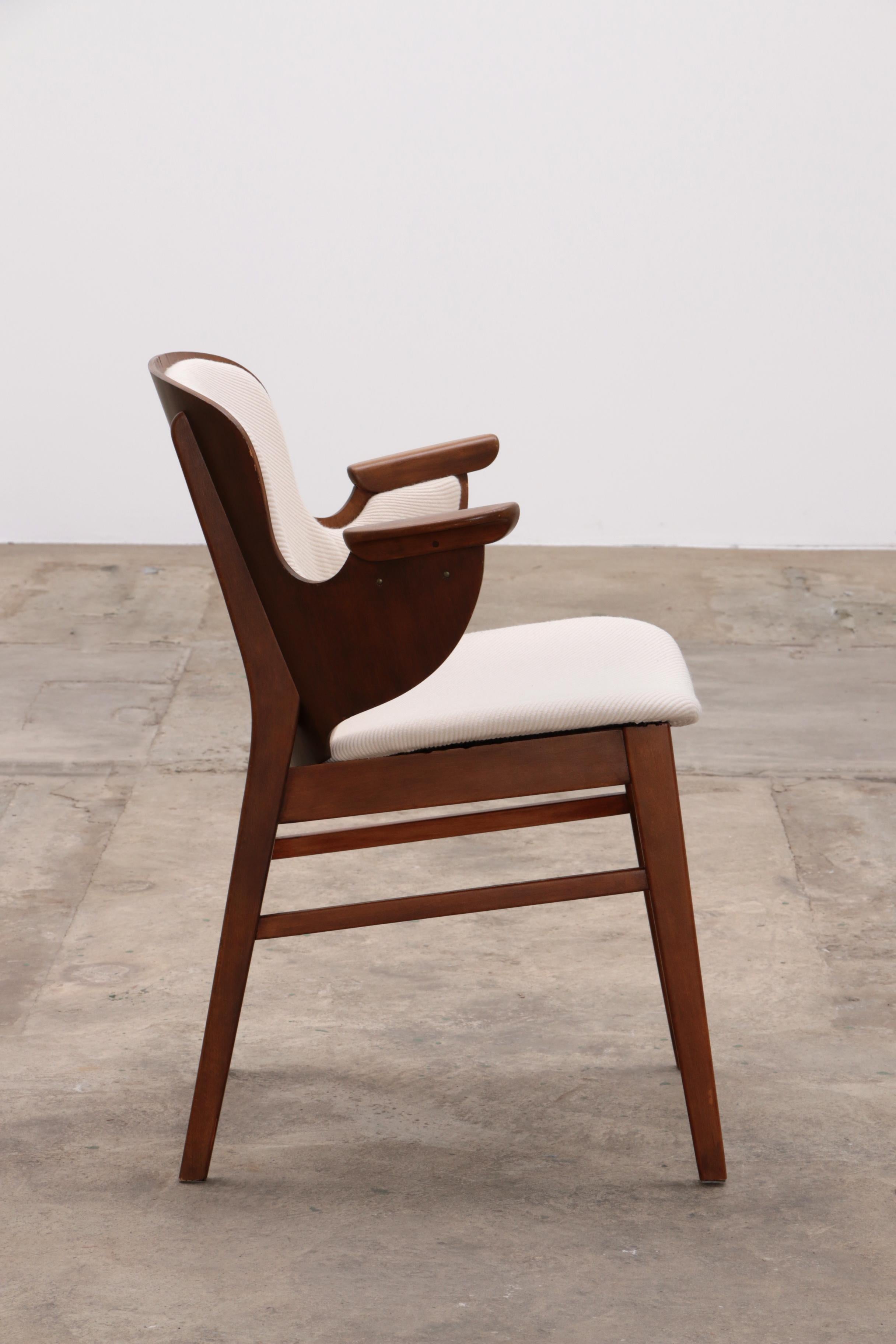 Fabric Hans Olsen Lounge chair Model 107 for Bramin Mobler, Denmark, 1950s For Sale