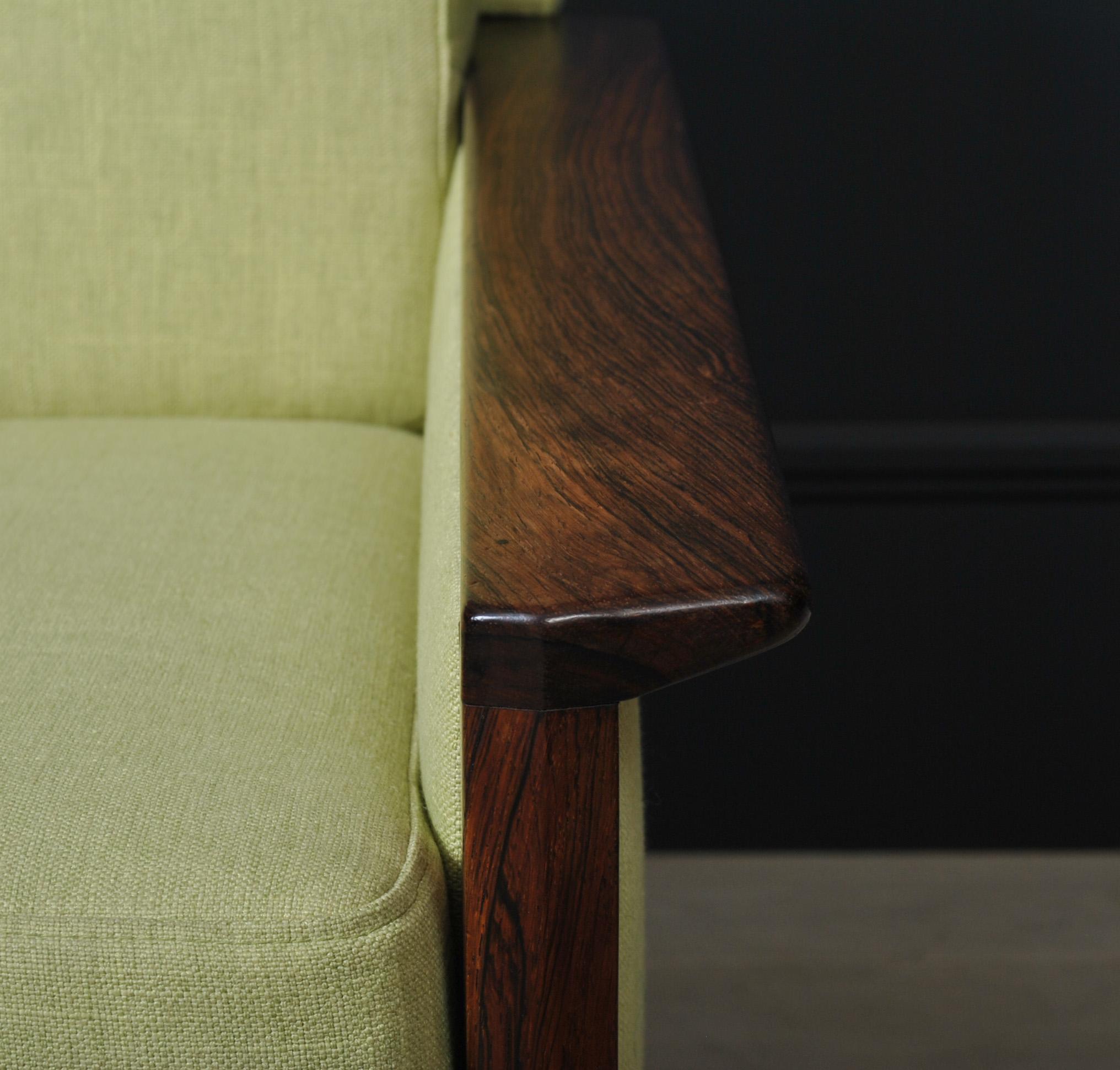 20th Century Hans Olsen, Lounge Chair, New Upholstery, Danish Midcentury