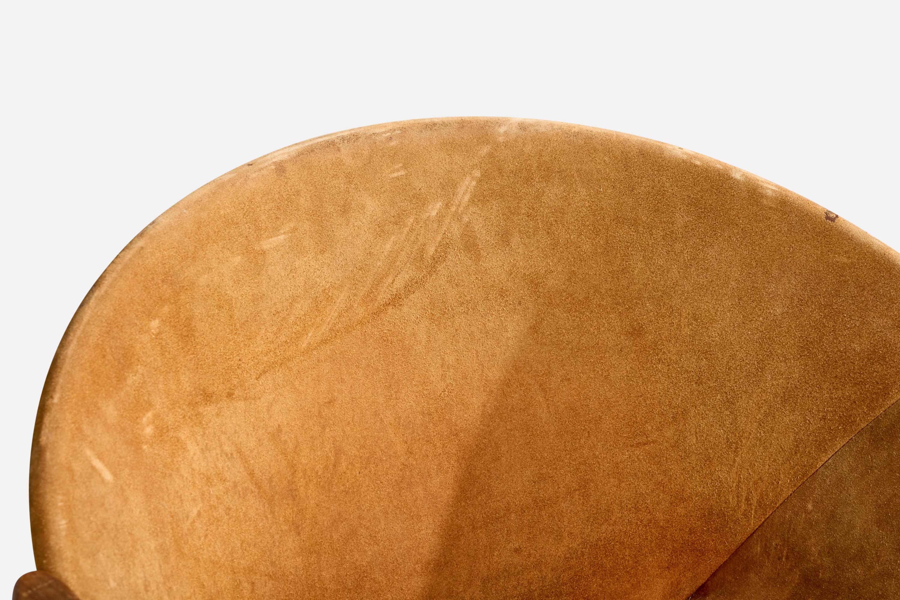 Hans Olsen, Lounge Chair, Teak, Steel, Suede, Denmark, 1960s For Sale 2
