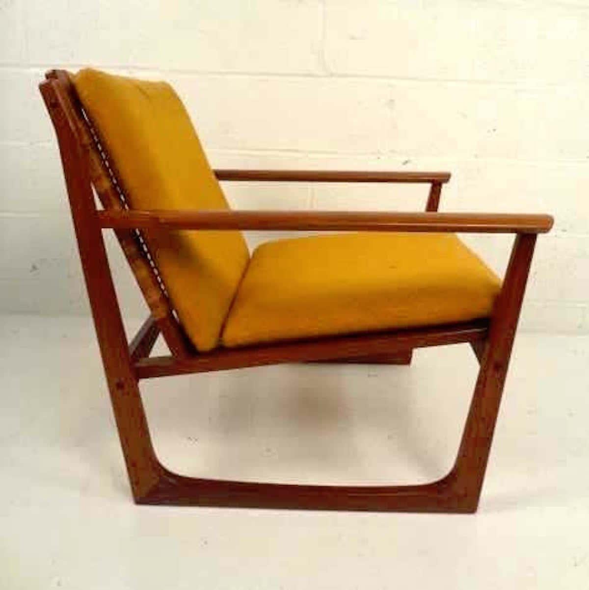 Danish Hans Olsen Lounge Chair with Teak Back