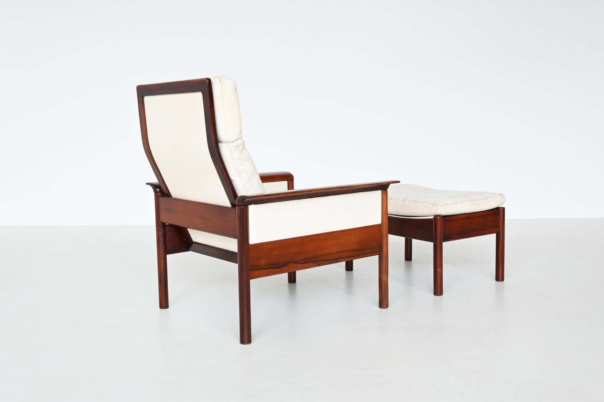 Hans Olsen Lounge Chairs and Ottoman Vatne Mobler Denmark, 1960 5