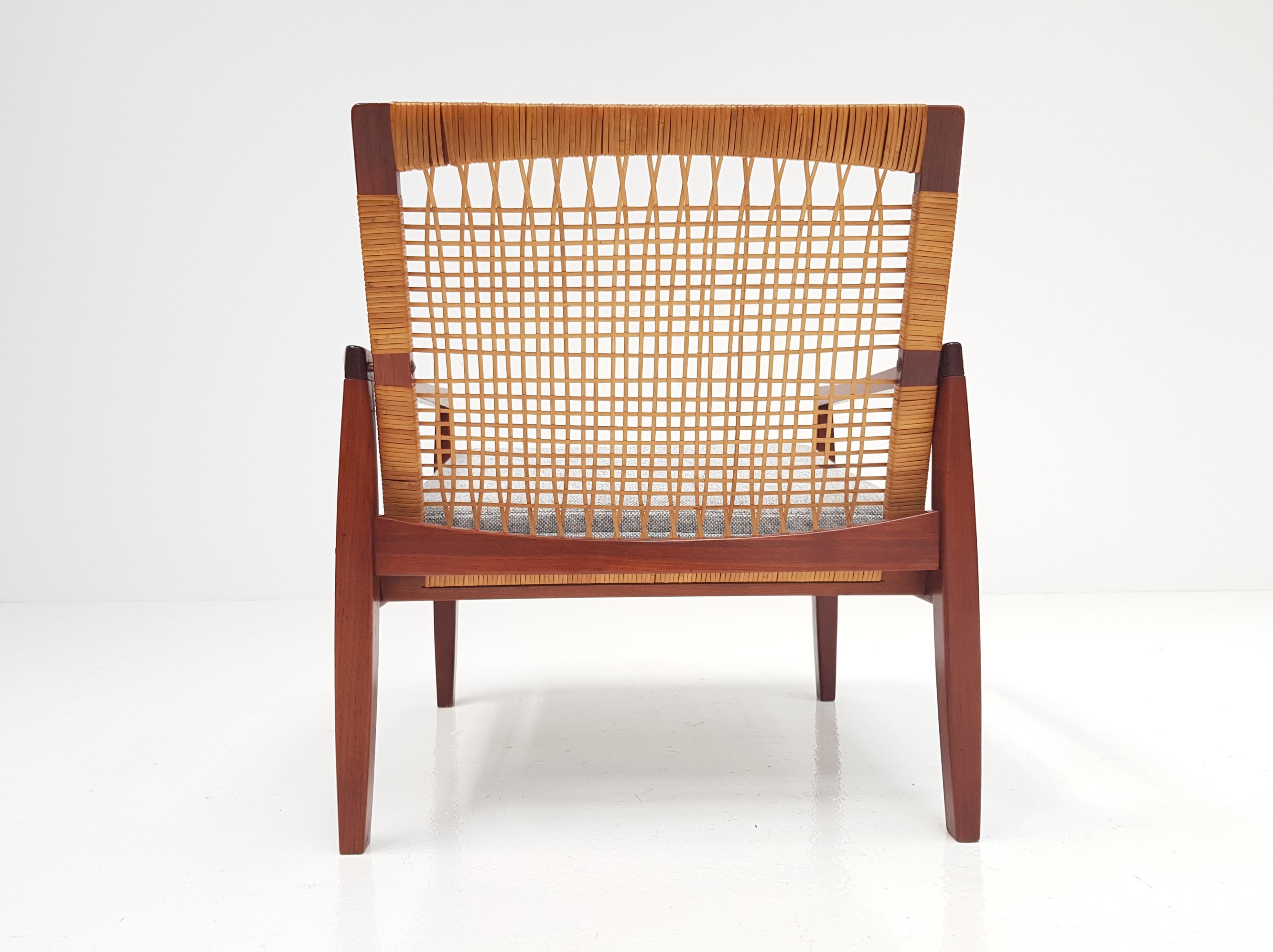 Wool Hans Olsen Model 519 Easy Chair for Juul Kristensen, Denmark, 1950s