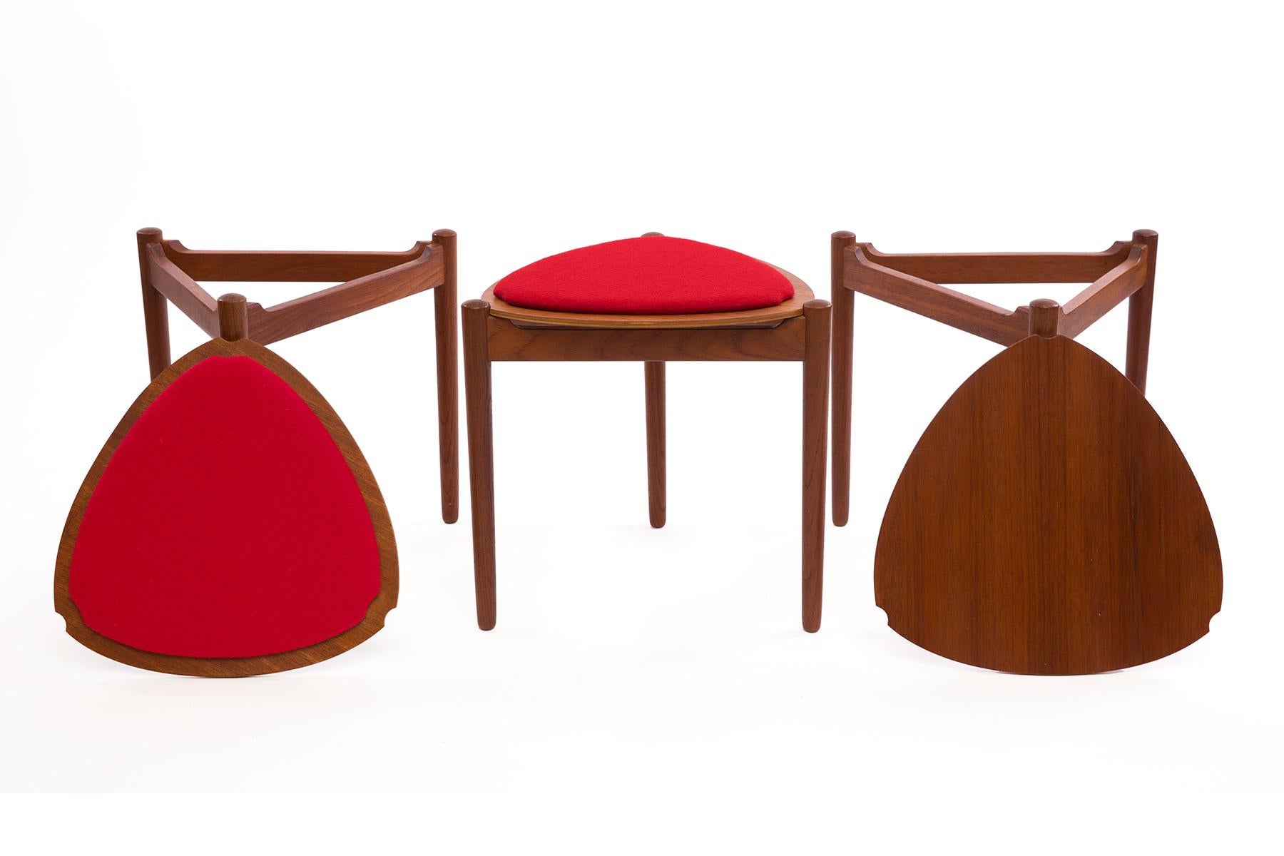 Danish Hans Olsen Reversible-Top Side Tables for Bramin