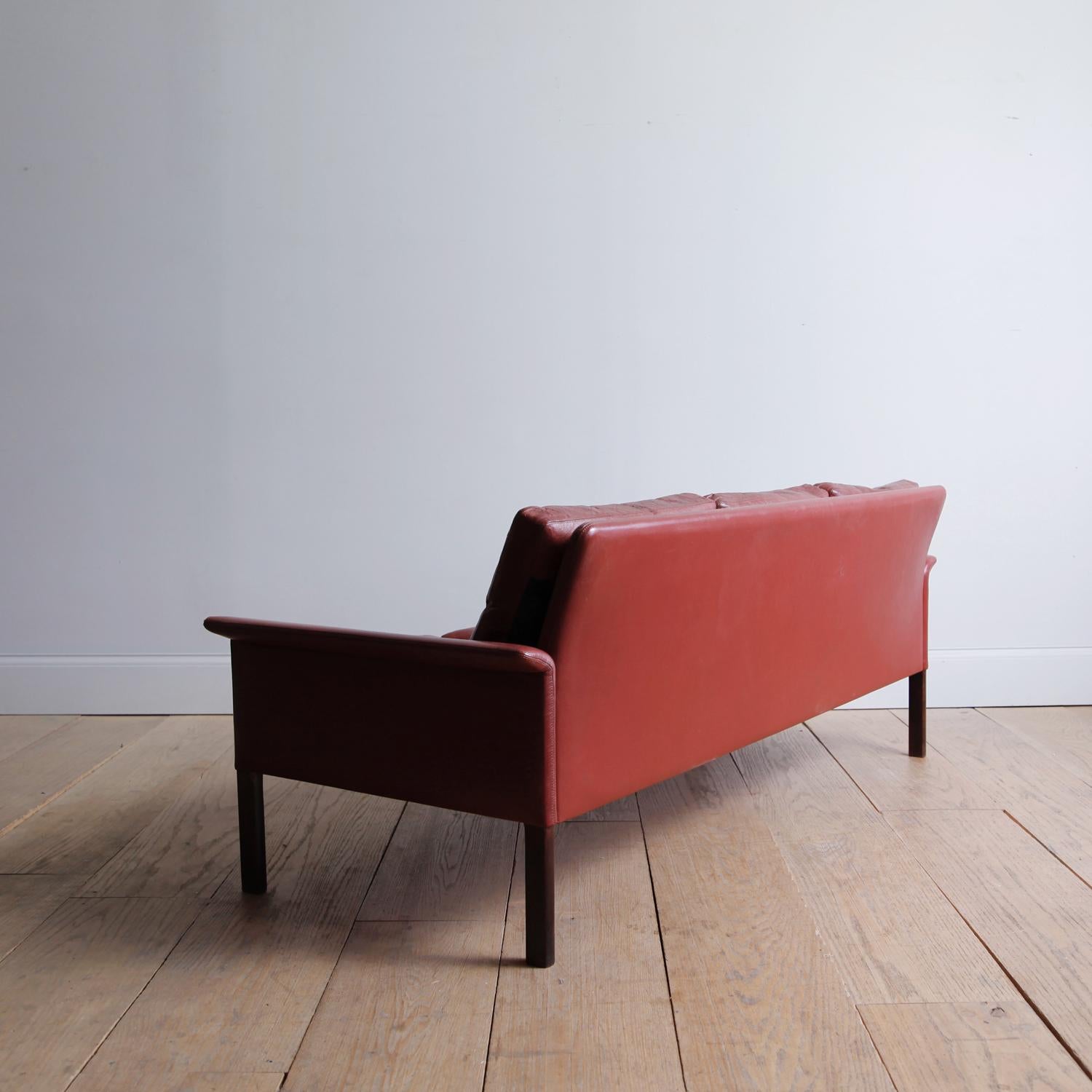 rosewood leather sofa
