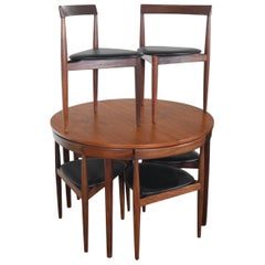 Hans Olsen "Roundette" Dining Table + Six Chairs in Teak #1