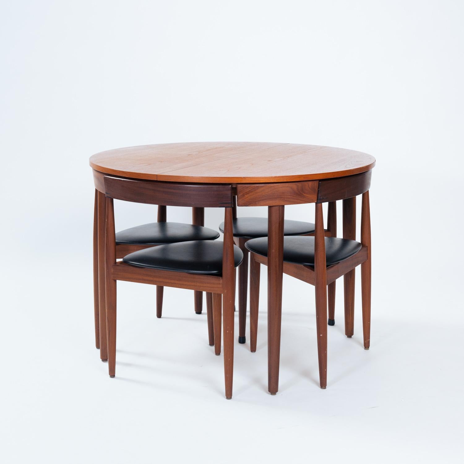 Hans Olsen Roundette teak diningset with extendable table and 6 chairs 4