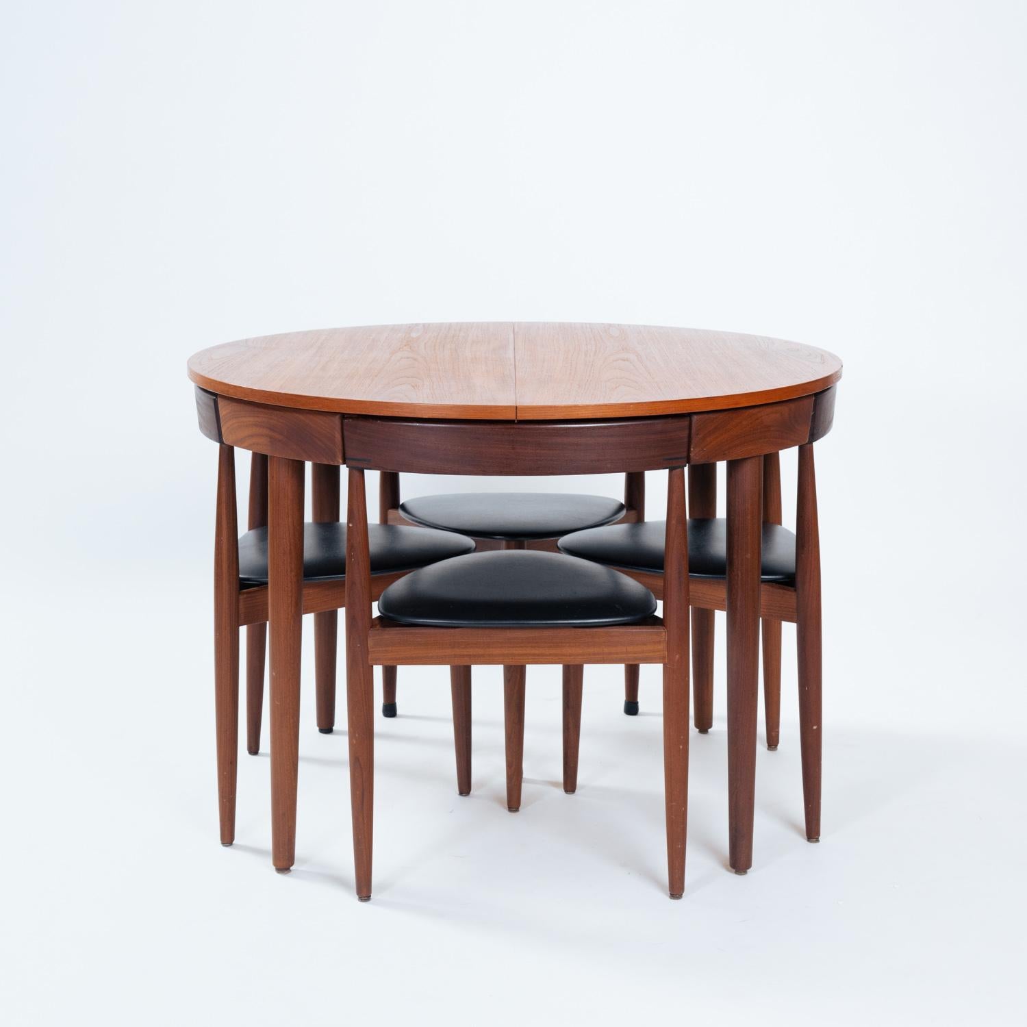 Hans Olsen Roundette-Esszimmer aus Teakholz mit ausziehbarem Tisch und 6 Stühlen 8