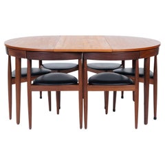 Hans Olsen Roundette teak diningset with extendable table and 6 chairs