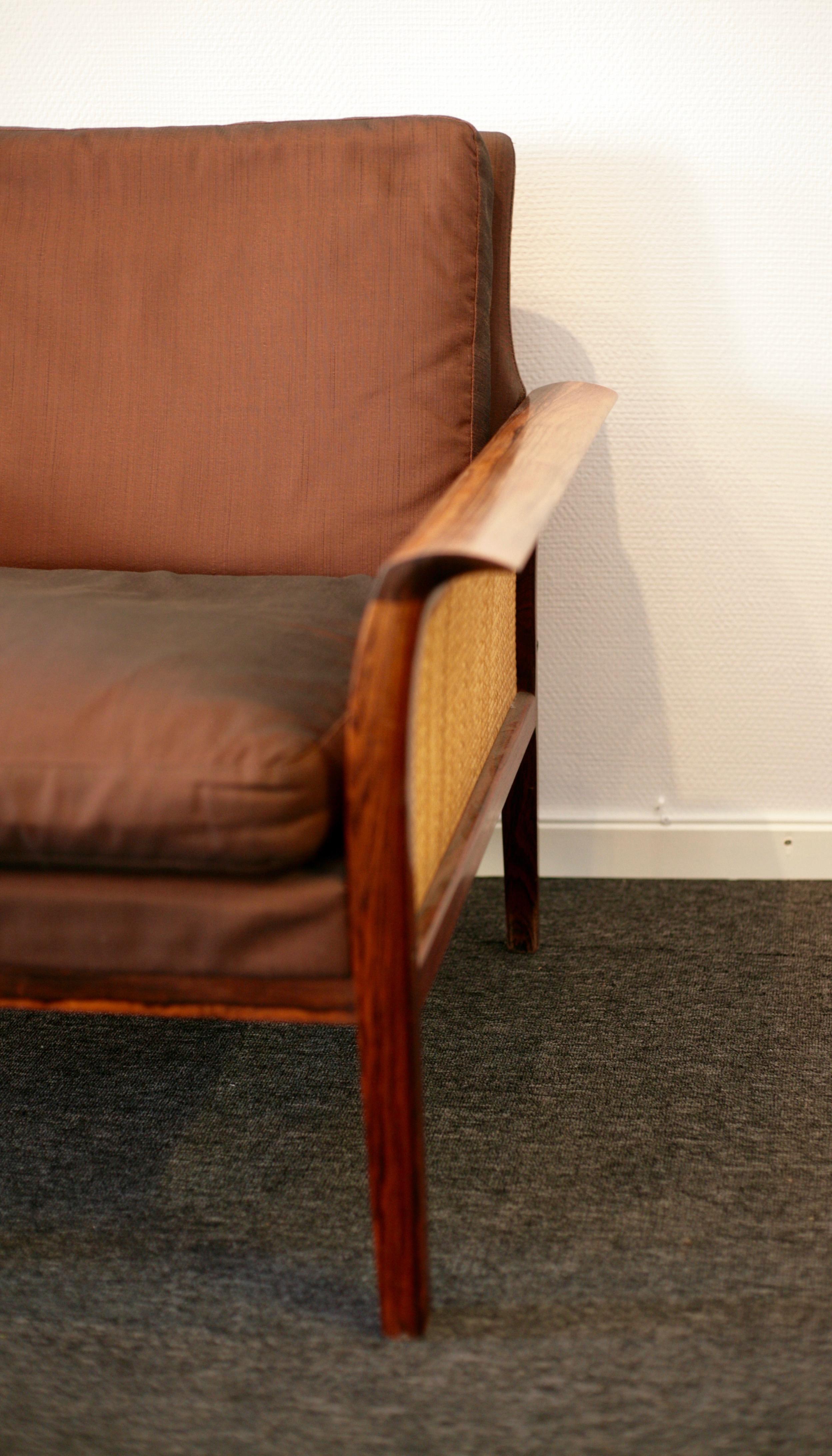 Late 20th Century Hans Olsen Set of 2 Rosewood Lounge Chairs for Vatne Furniture For Sale