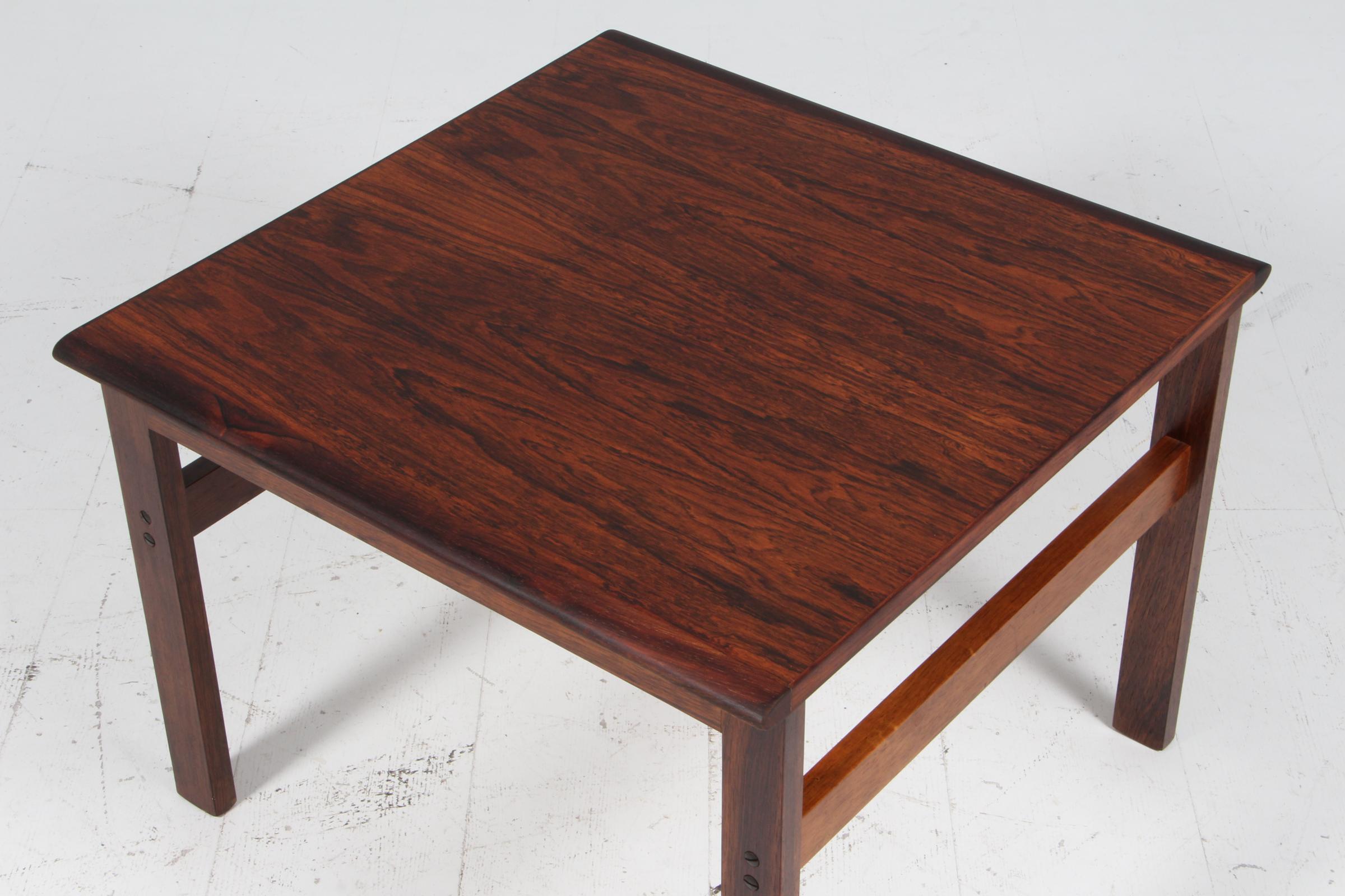 Scandinavian Modern Hans Olsen side table of rosewood For Sale