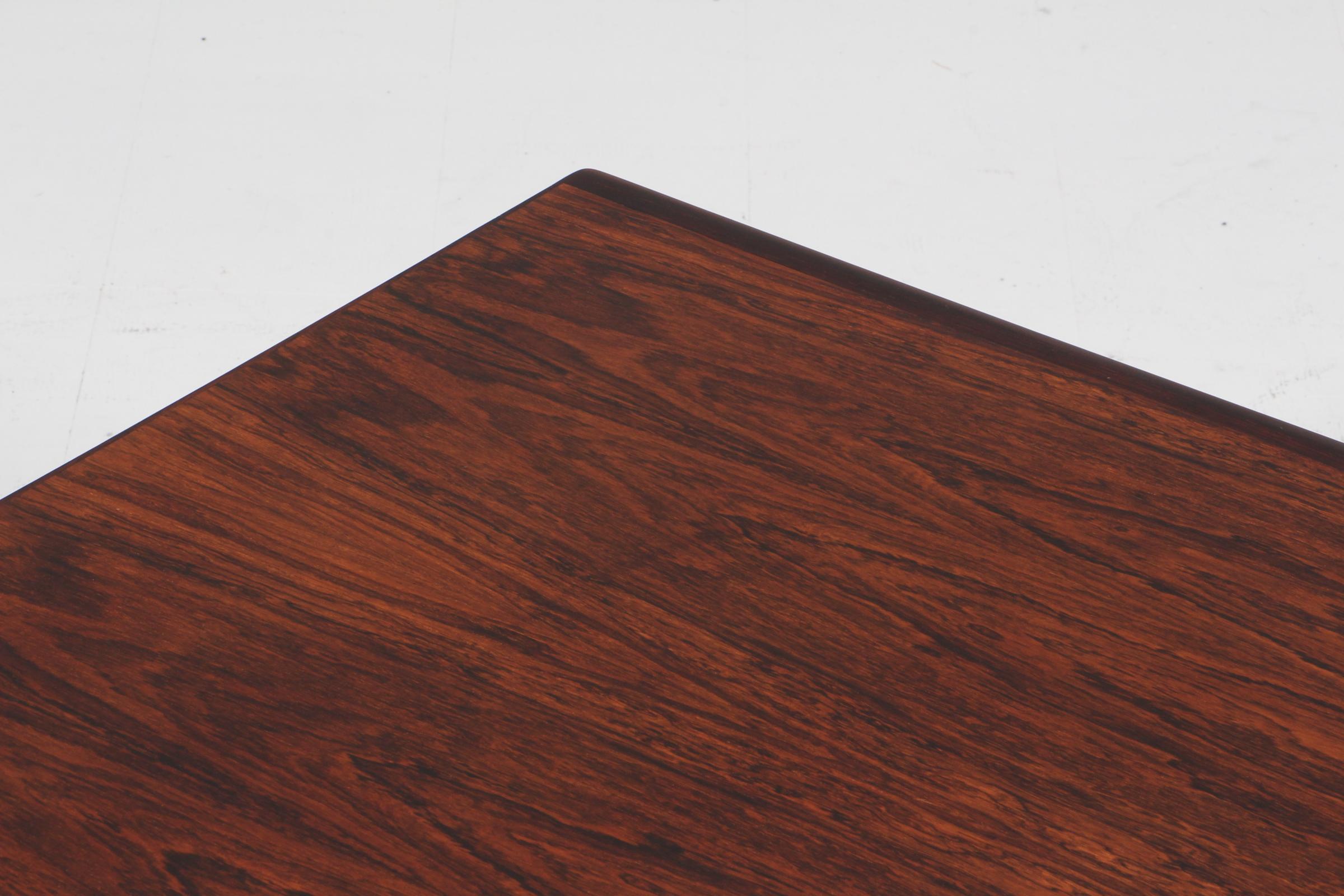 Danish Hans Olsen side table of rosewood For Sale