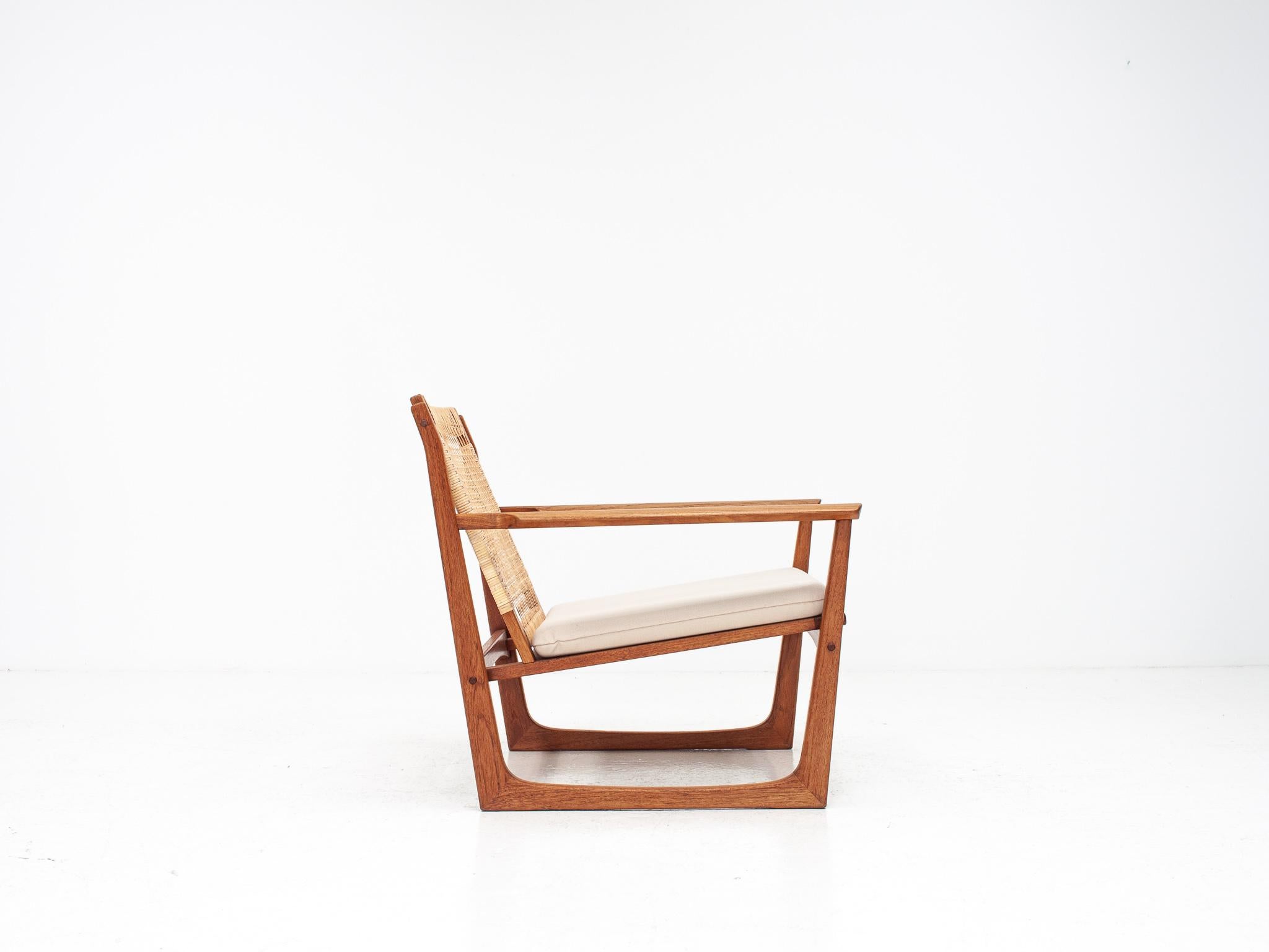 Hans Olsen Sledge Based Easy Chair for Juul Kristensen, Denmark, 1950s 8