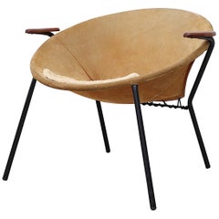 Hans Olsen Suede 'Balloon' Chair