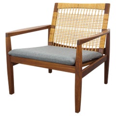 Hans Olsen Teak and Cane Armchair, Juul Kristensen, Denmark 1960s