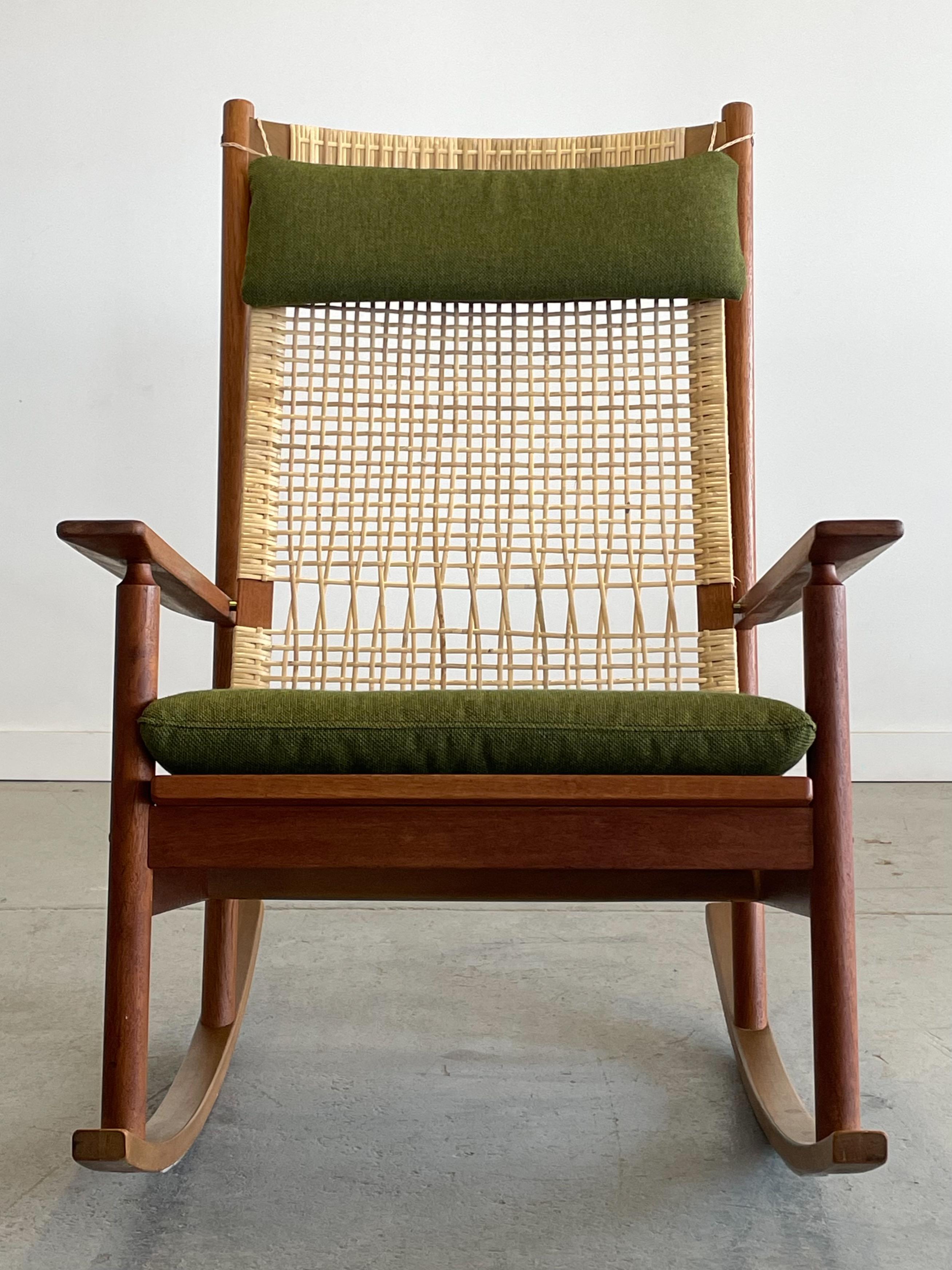 Scandinavian Modern Hans Olsen Teak and Oak Model 532A Rocking Chair