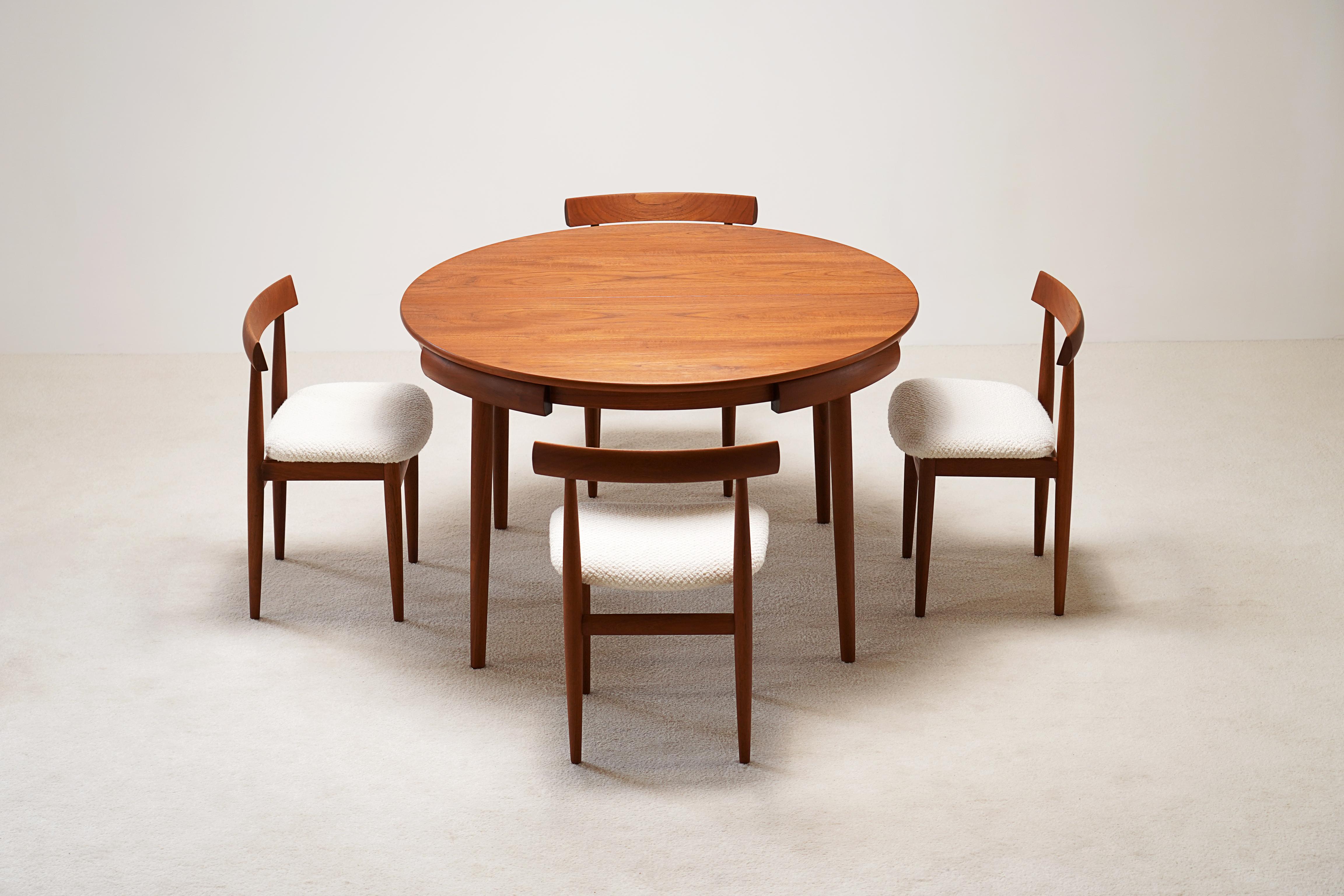 Brass Hans Olsen, Teak Dining Set Model 