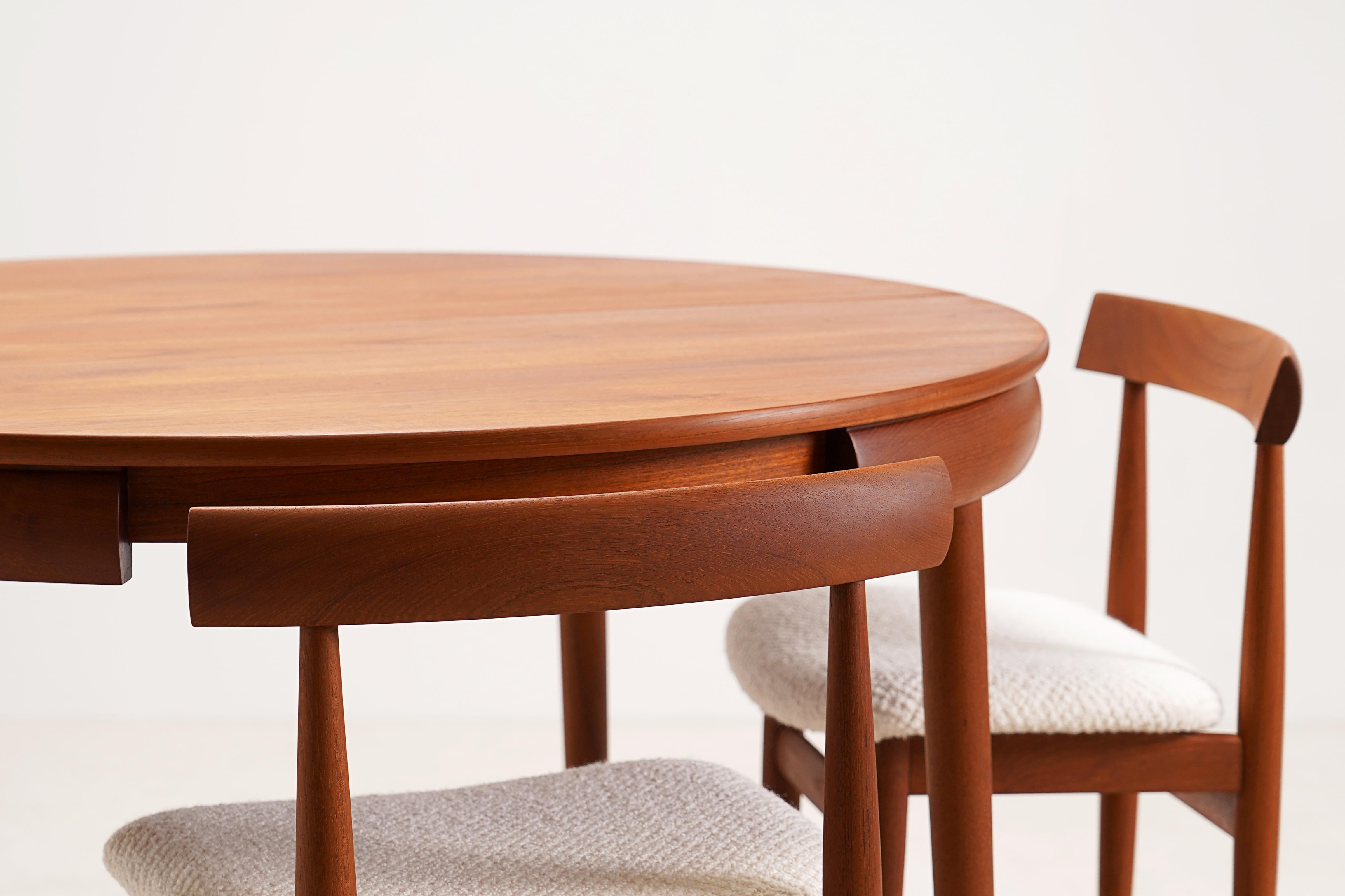 Scandinavian Modern Hans Olsen, Teak Dining Set Model 