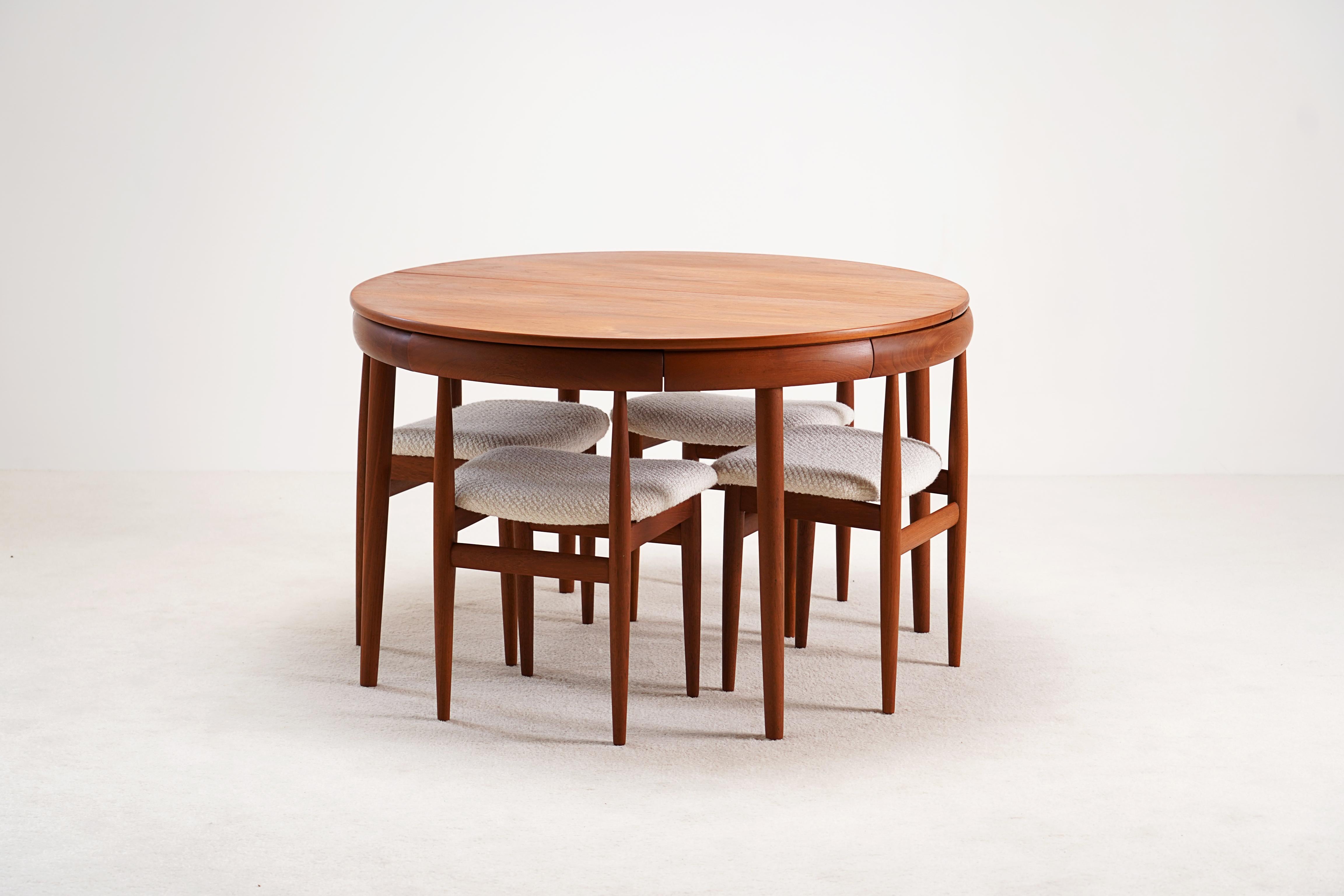 Danish Hans Olsen, Teak Dining Set Model 