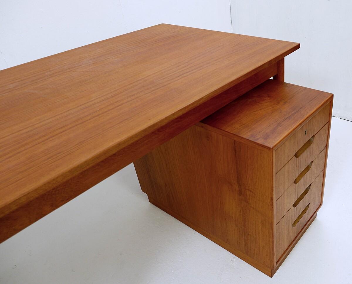 Hans Olsen Teak Drop Leaf Desk, 1960s 2