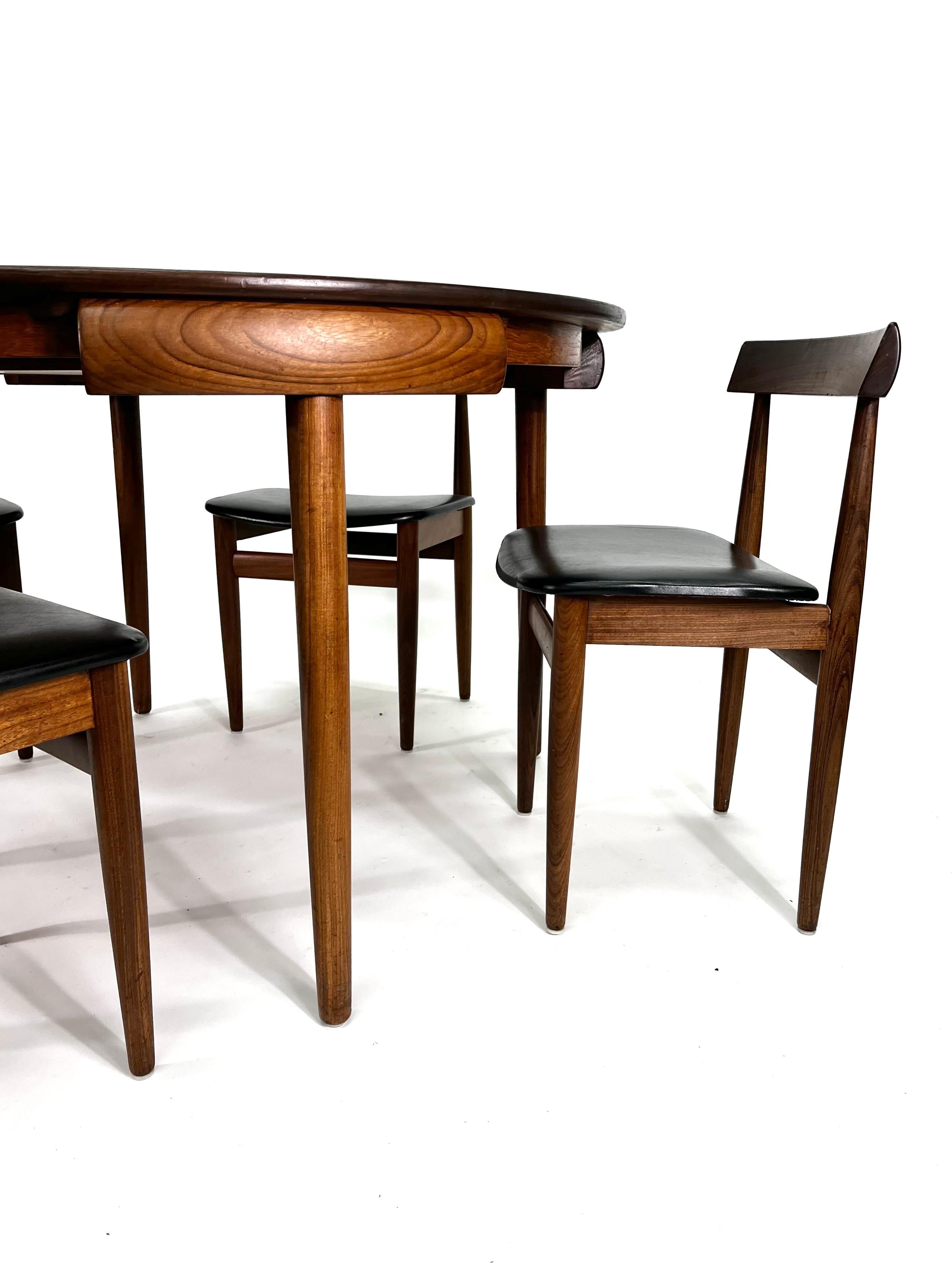 Hans Olsen Teak Extending Dining Table & Dining Chairs, 1960s 2