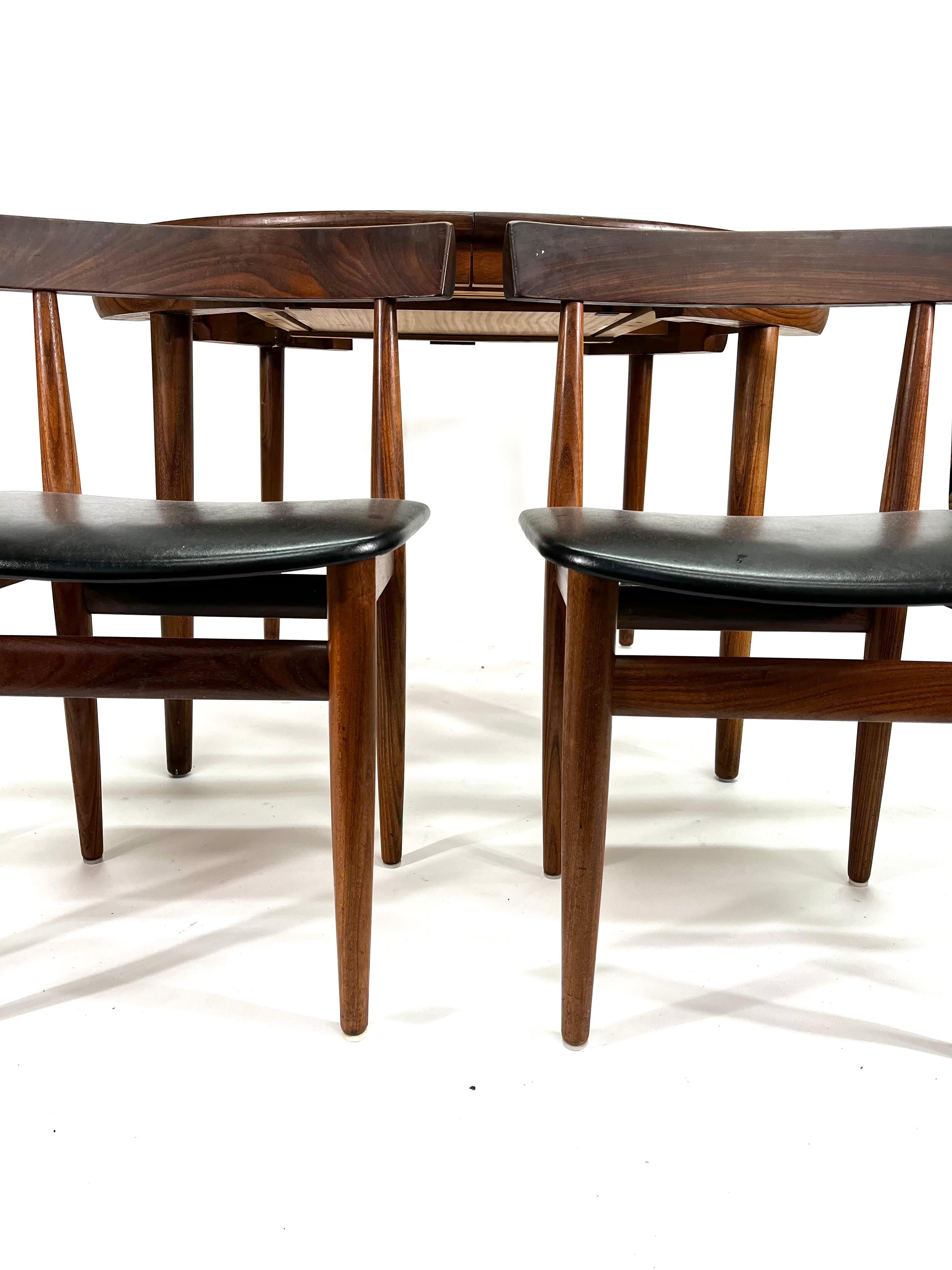 Hans Olsen Teak Extending Dining Table & Dining Chairs, 1960s 6
