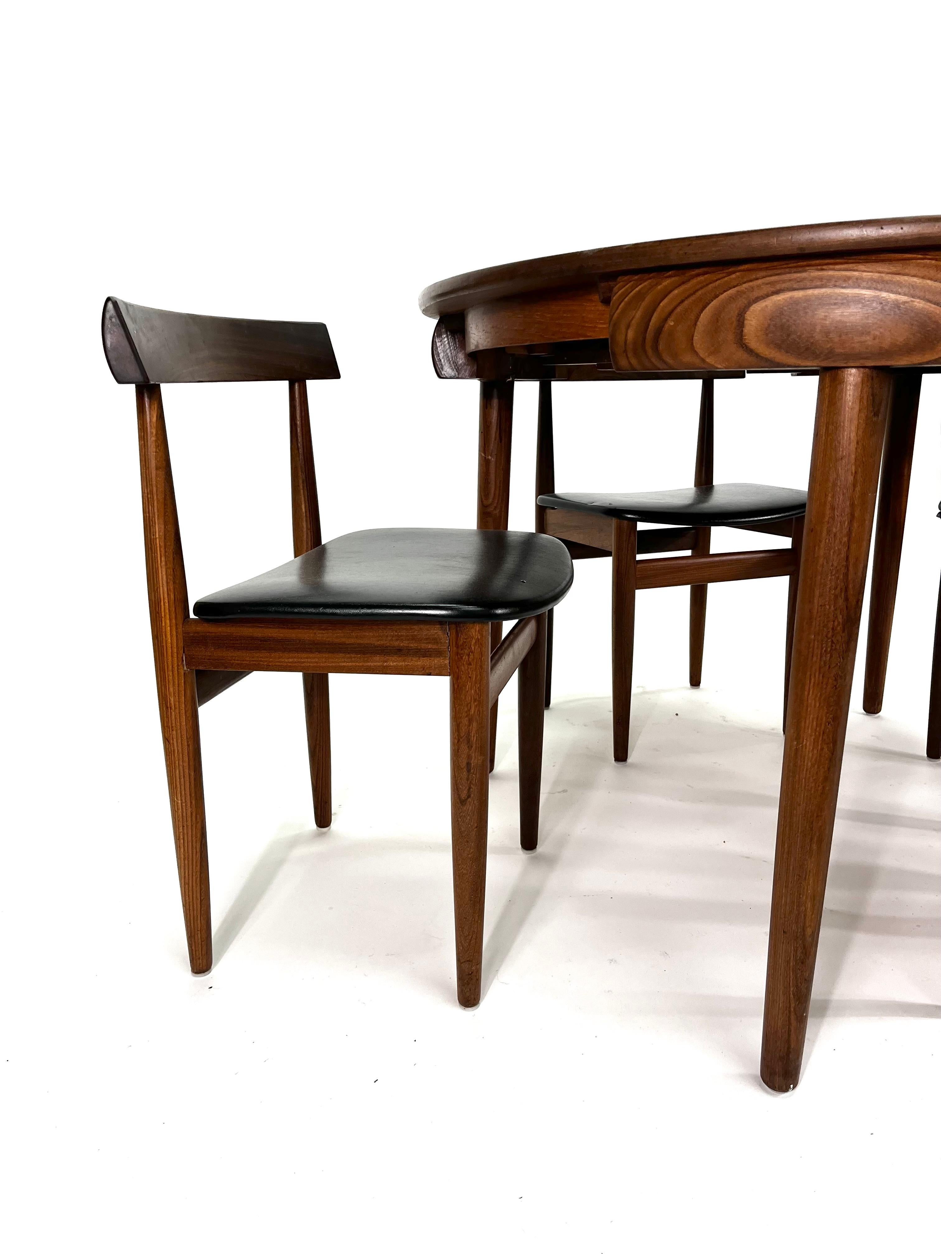 Hans Olsen Teak Extending Dining Table & Dining Chairs, 1960s 1