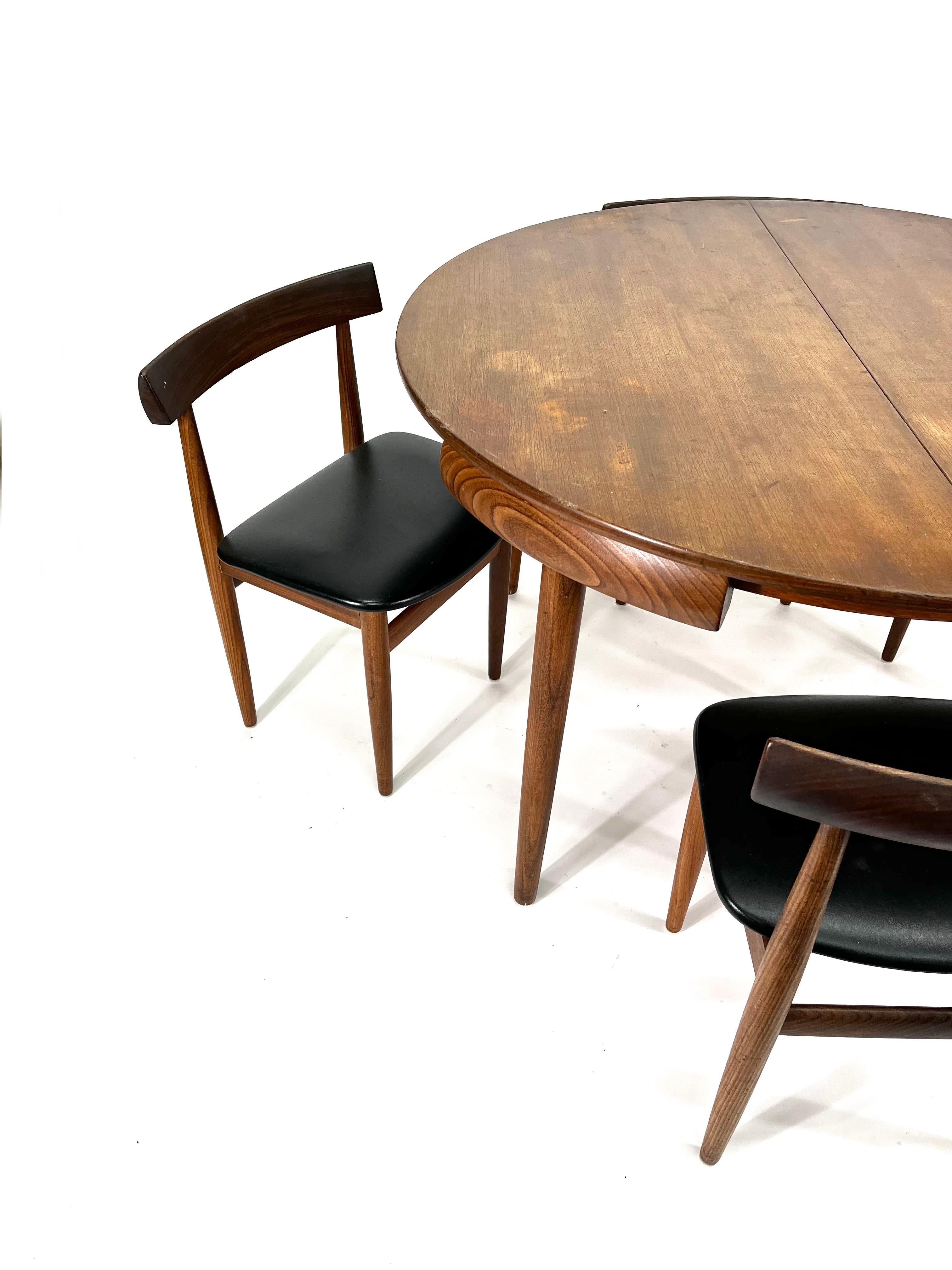 Hans Olsen Teak Extending Dining Table & Dining Chairs, 1960s 1