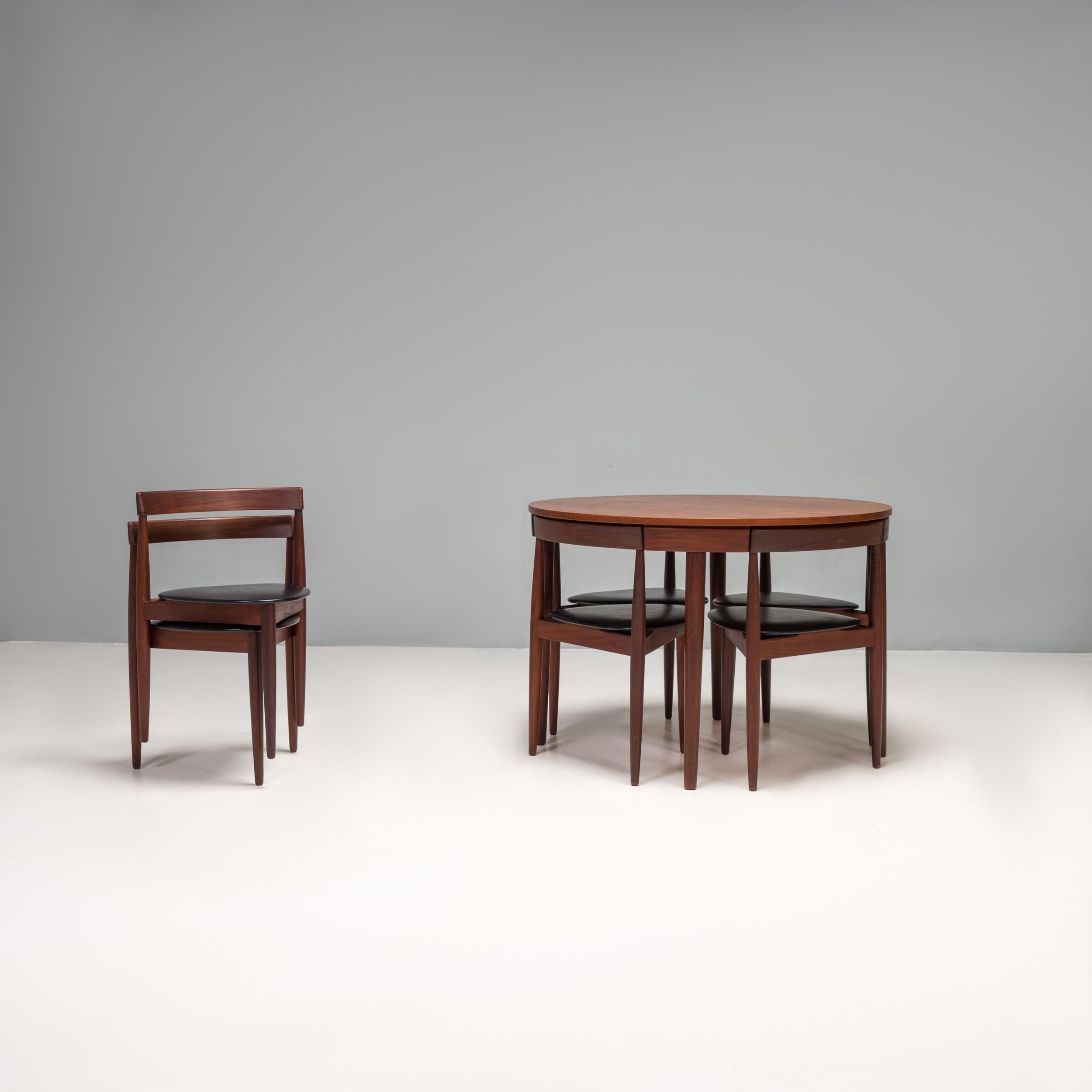 dining table with nesting chairs
