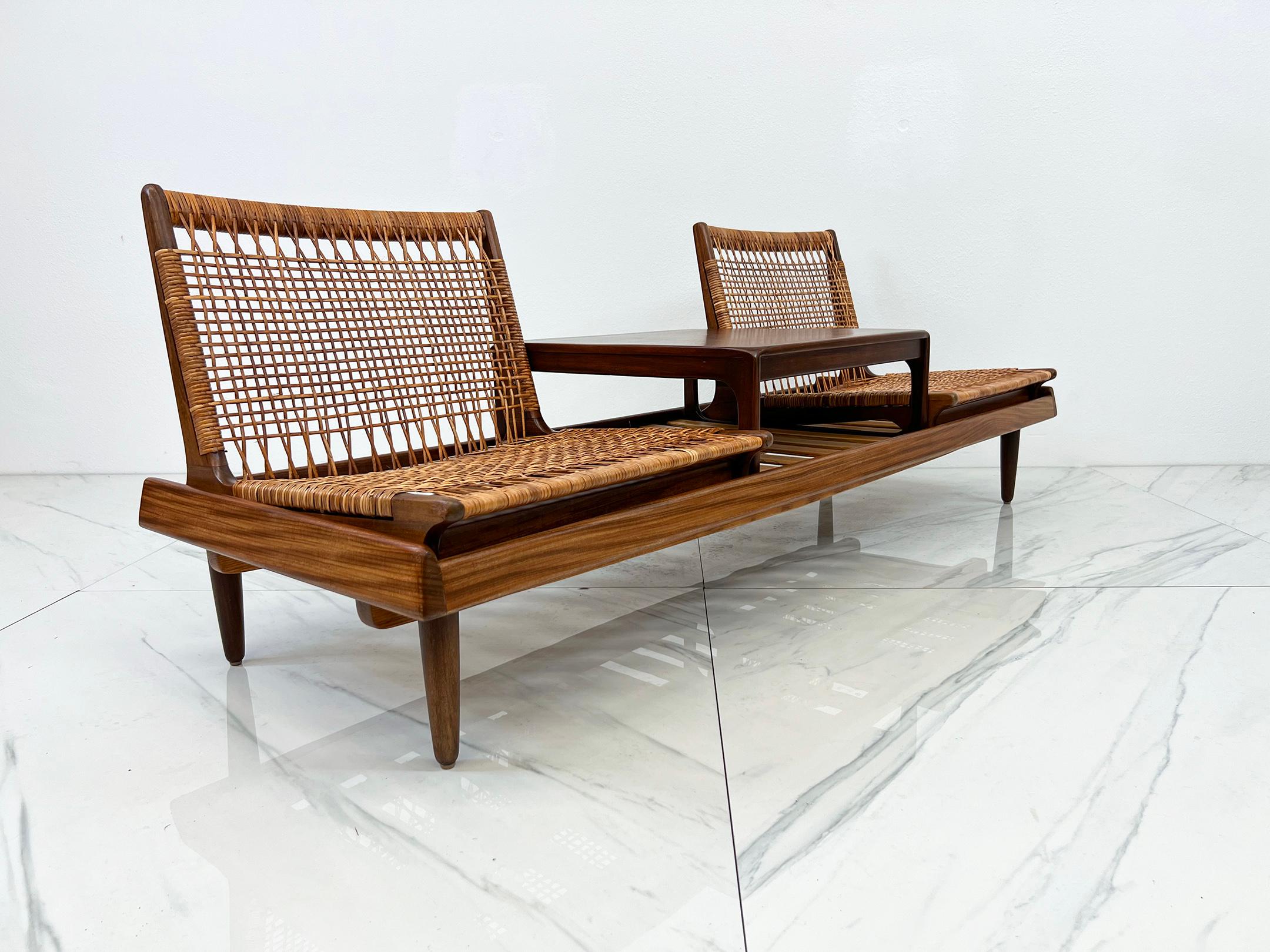 Hans Olsen, siège modulaire en teck pour Bramin, Danemark, années 1950 en vente 3