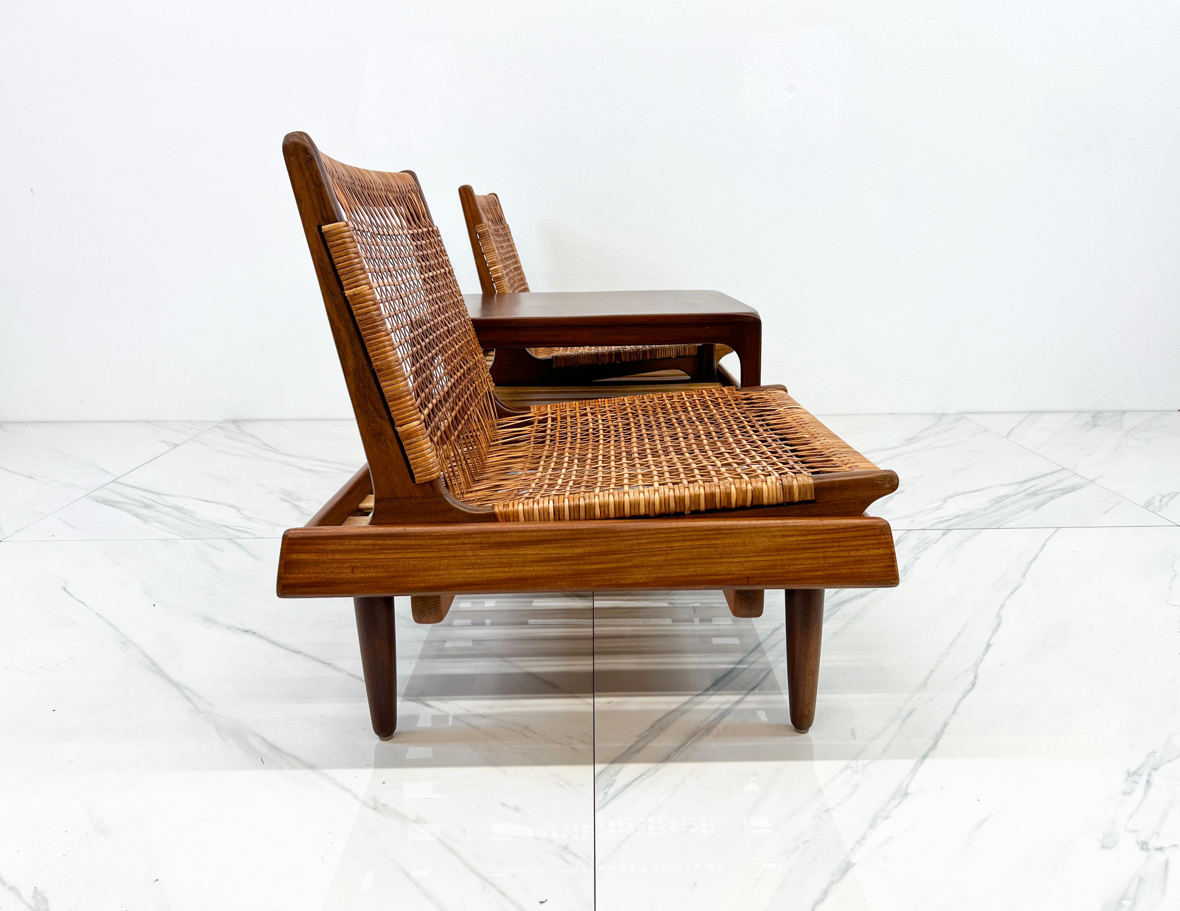 Hans Olsen, siège modulaire en teck pour Bramin, Danemark, années 1950 en vente 4