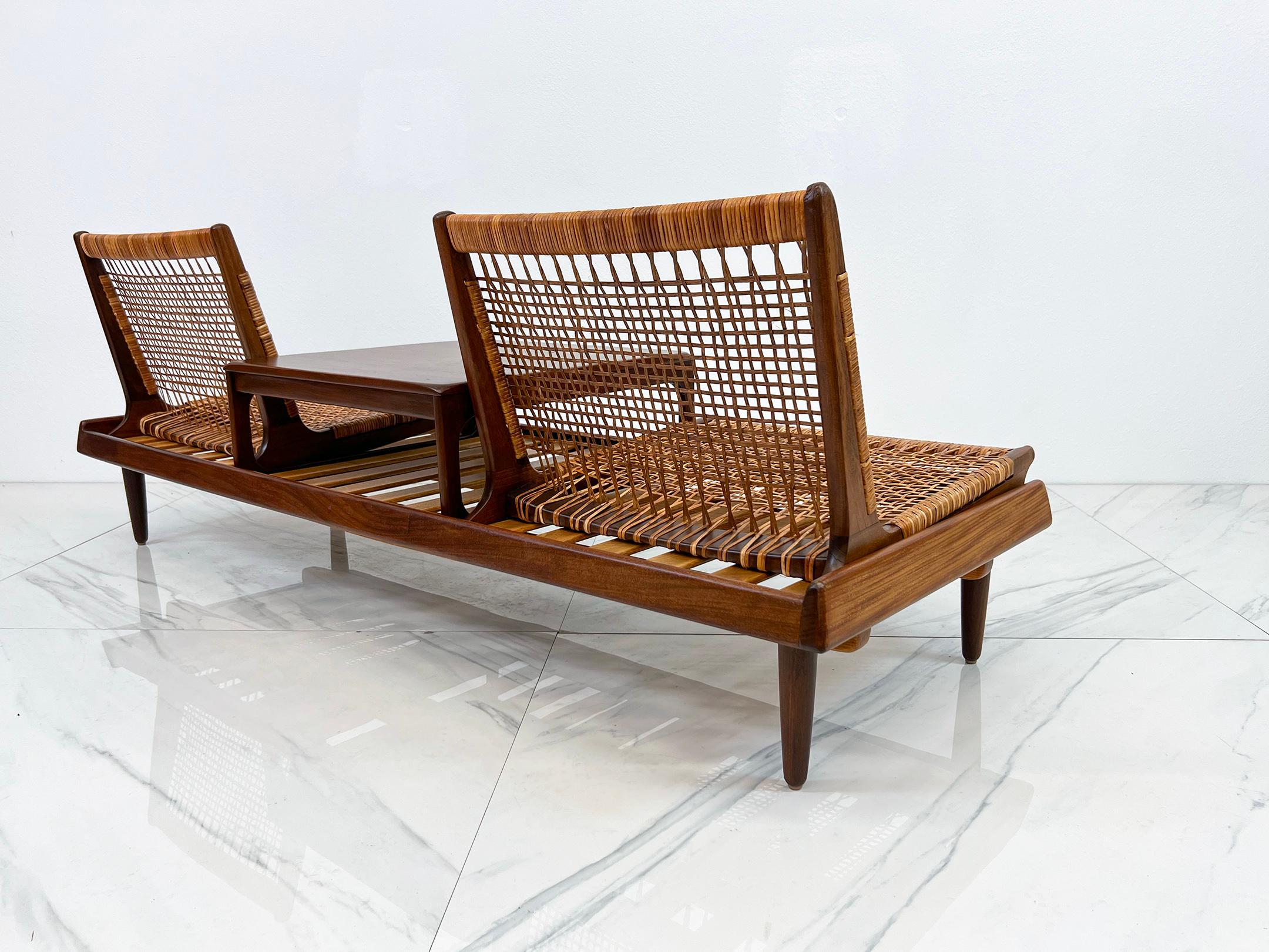 Hans Olsen, siège modulaire en teck pour Bramin, Danemark, années 1950 en vente 5