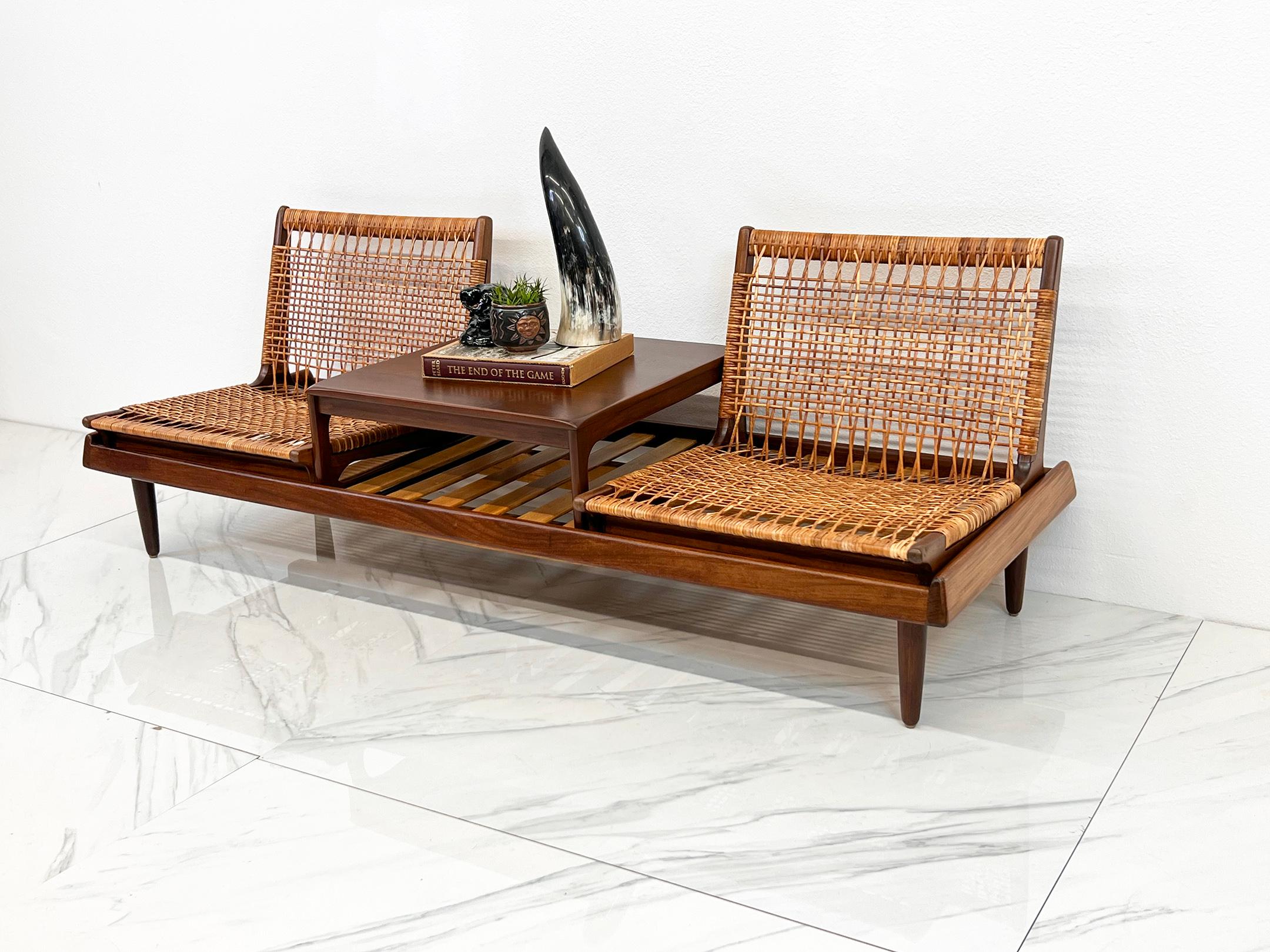 Hans Olsen, siège modulaire en teck pour Bramin, Danemark, années 1950 en vente 1