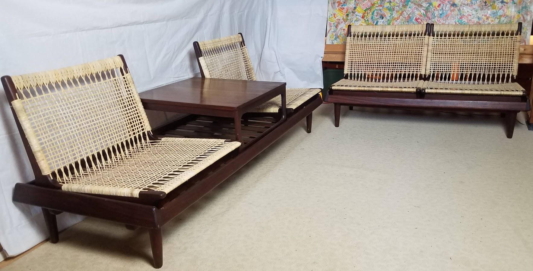 Hans Olsen Teak Modular Sofa TV Seating Model 161 for Bramin, Denmark, 1957 In Good Condition In Camden, ME