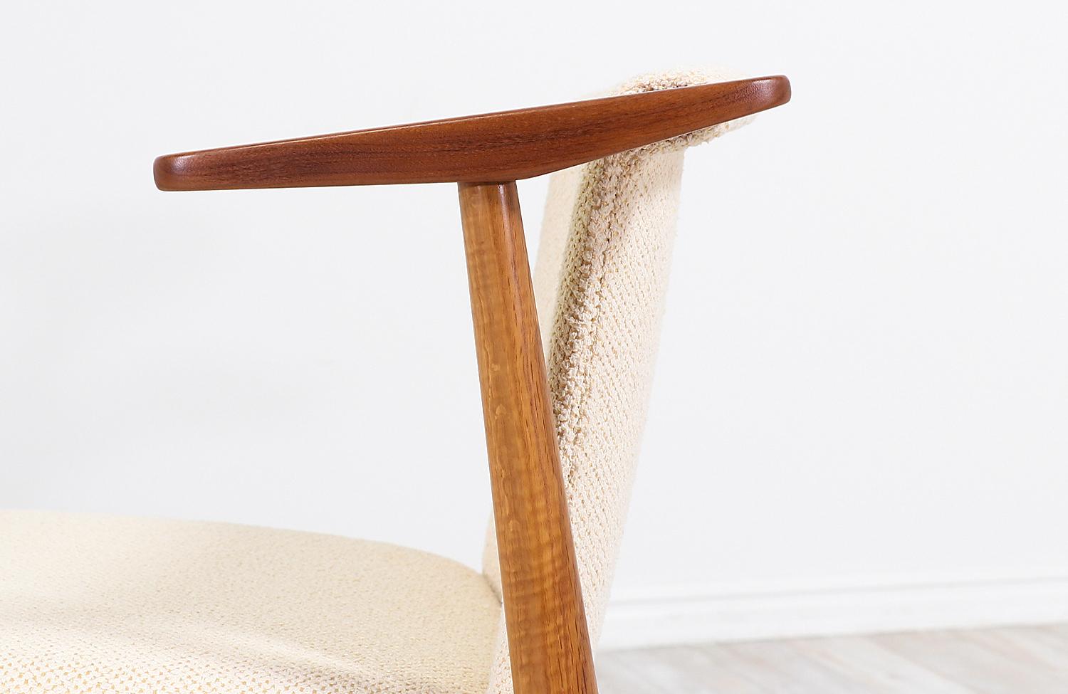Hans Olsen Teak and Oak Armchair 4