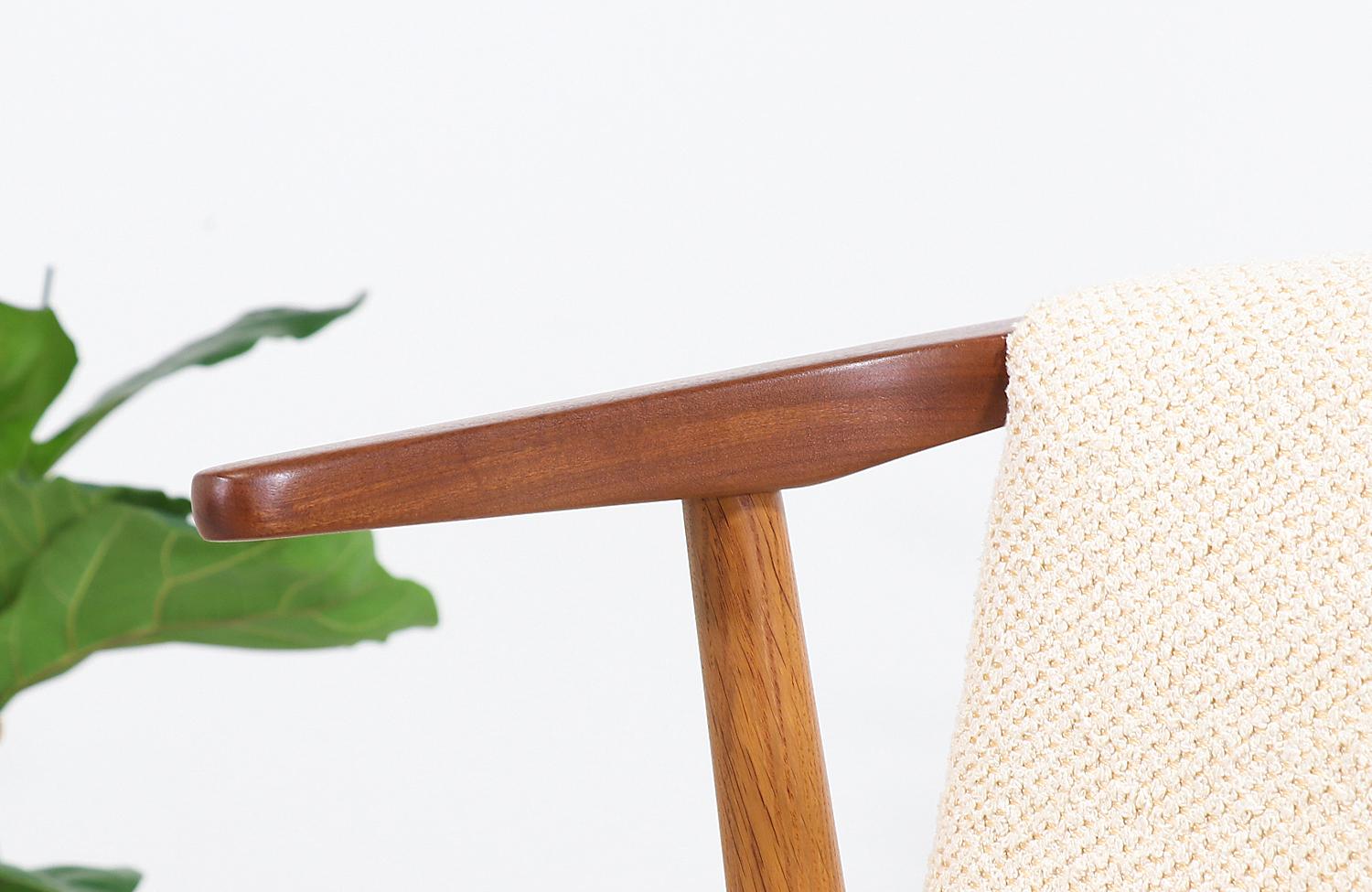 Hans Olsen Teak and Oak Armchair 5